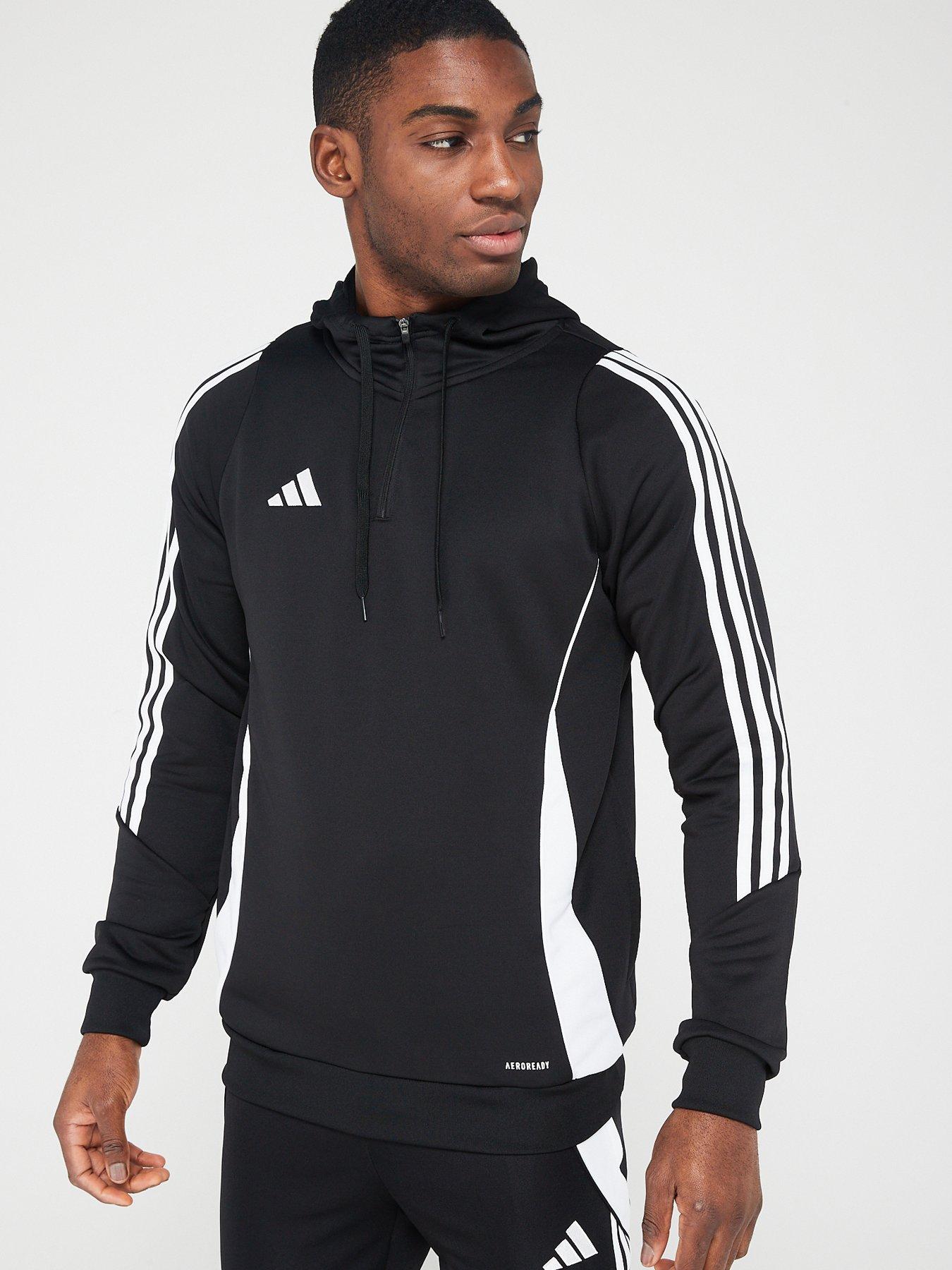 Adidas black training hoodies sale