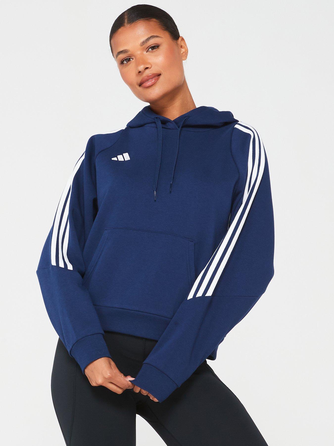 Adidas navy hoodie womens hotsell