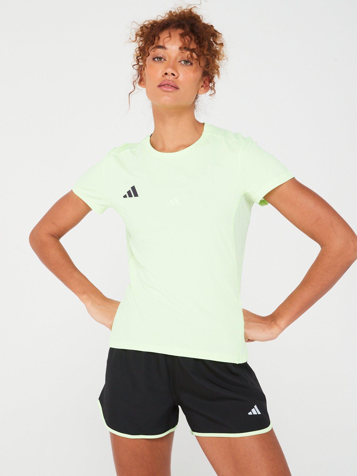 adidas-womens-running-adizero-tee-greenfront