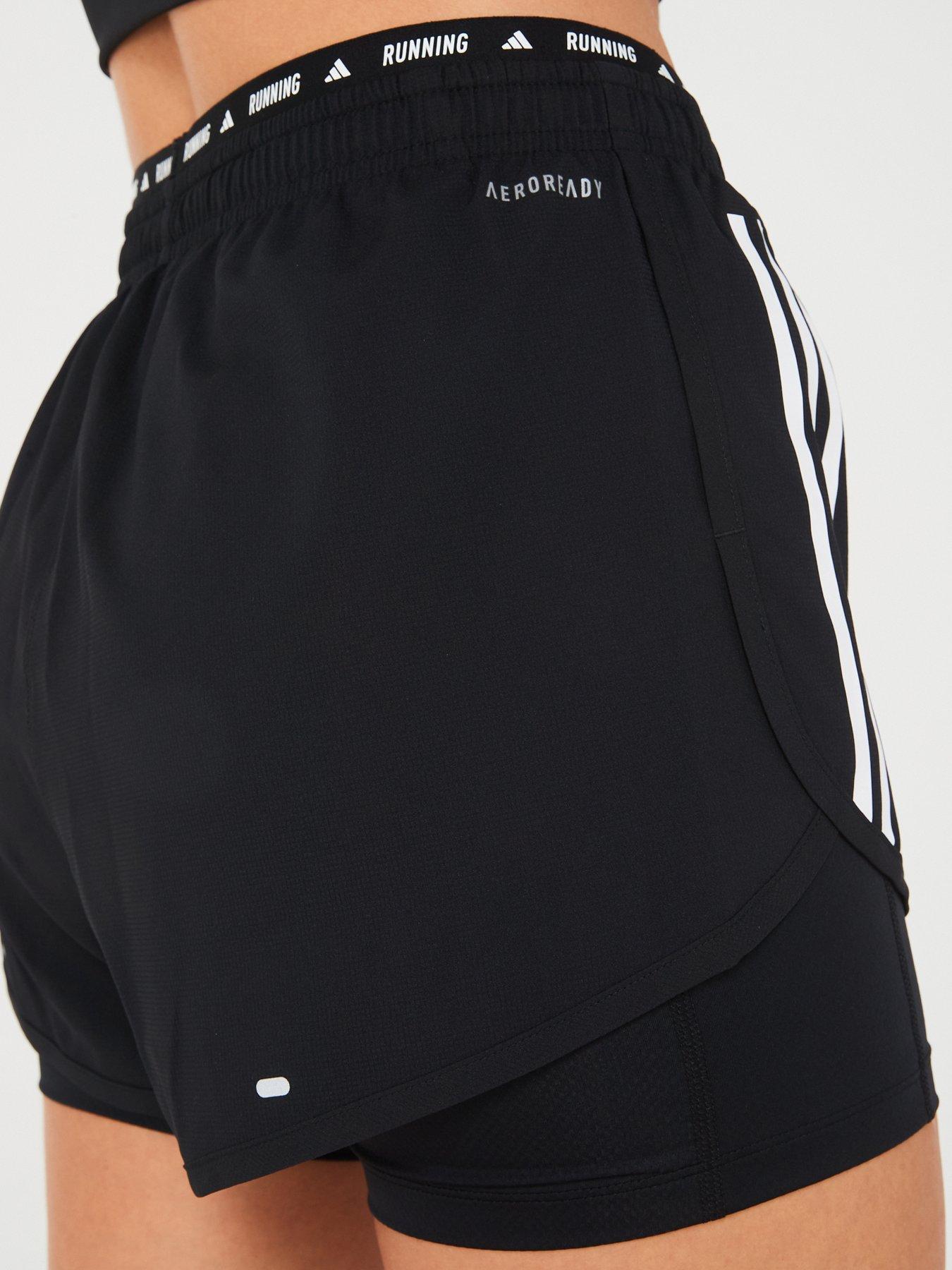 Image 5 of 6 of adidas Women's Running Own The Run 3 Stripes&nbsp;2-In-1 Shorts&nbsp;- Black