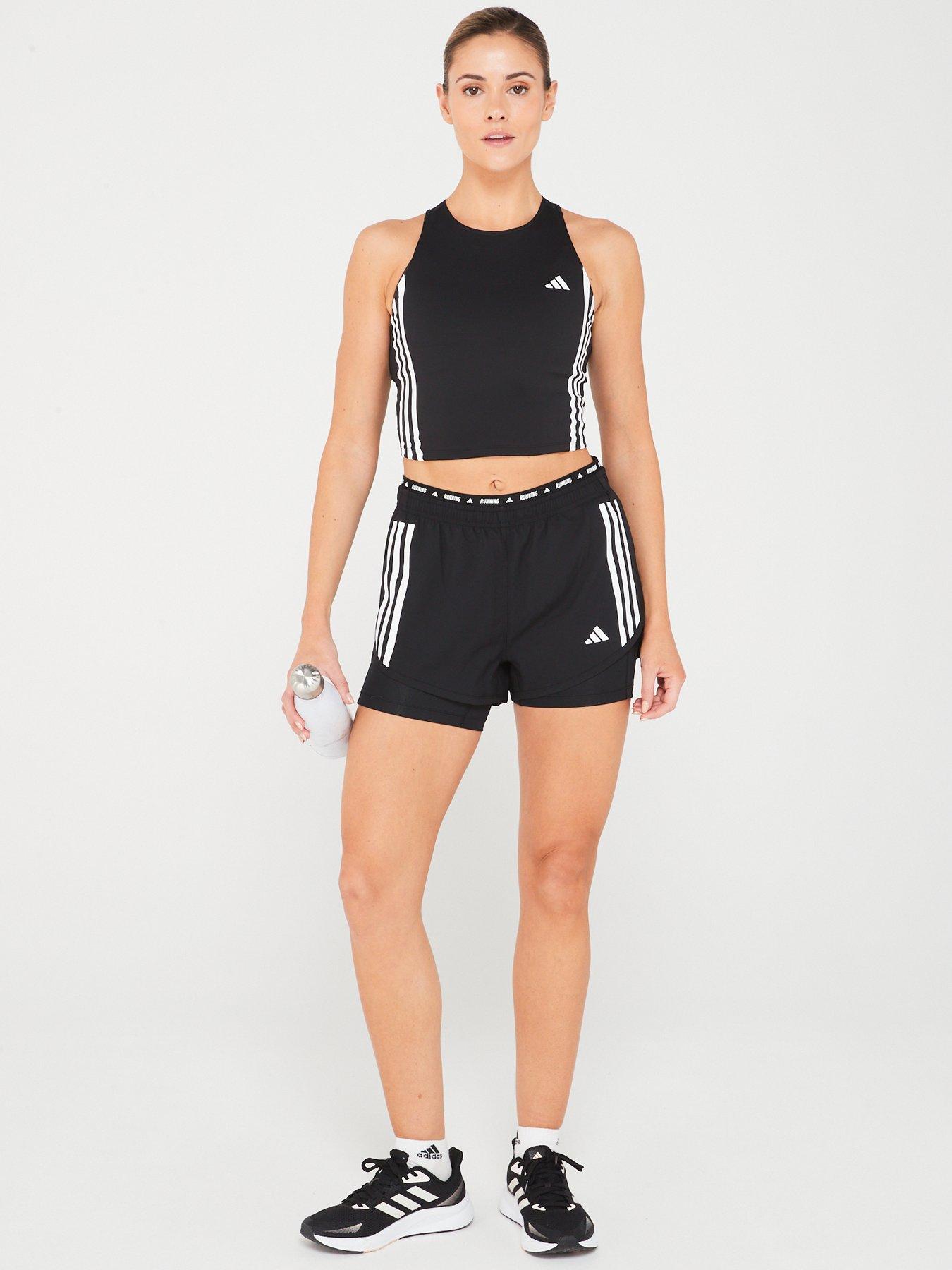 Image 6 of 6 of adidas Women's Running Own The Run 3 Stripes&nbsp;2-In-1 Shorts&nbsp;- Black