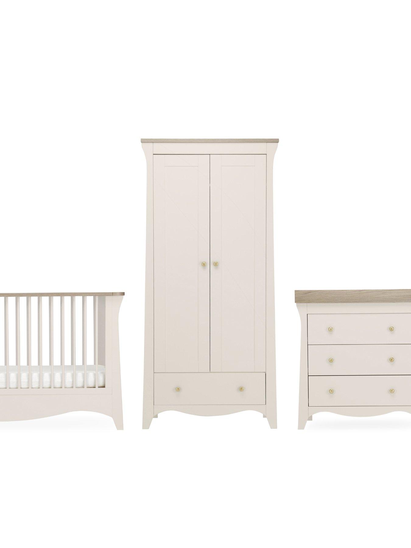 Image 5 of 6 of CuddleCo Clara 3 Piece Nursery Furniture Set With Mattress Options Cashmere Ash