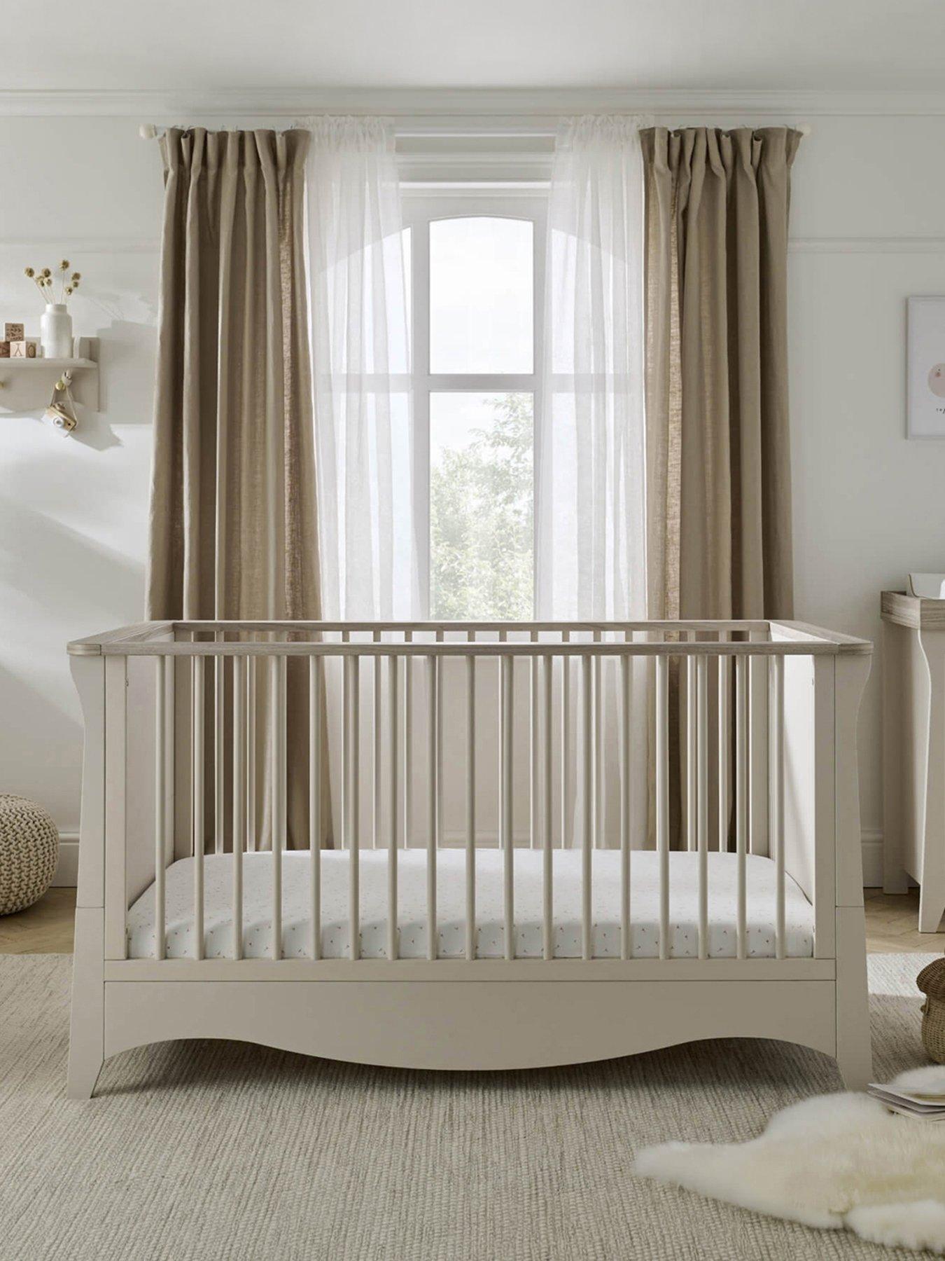 Image 1 of 7 of CuddleCo Clara Cot Bed With Mattress Options Cashmere/Ash