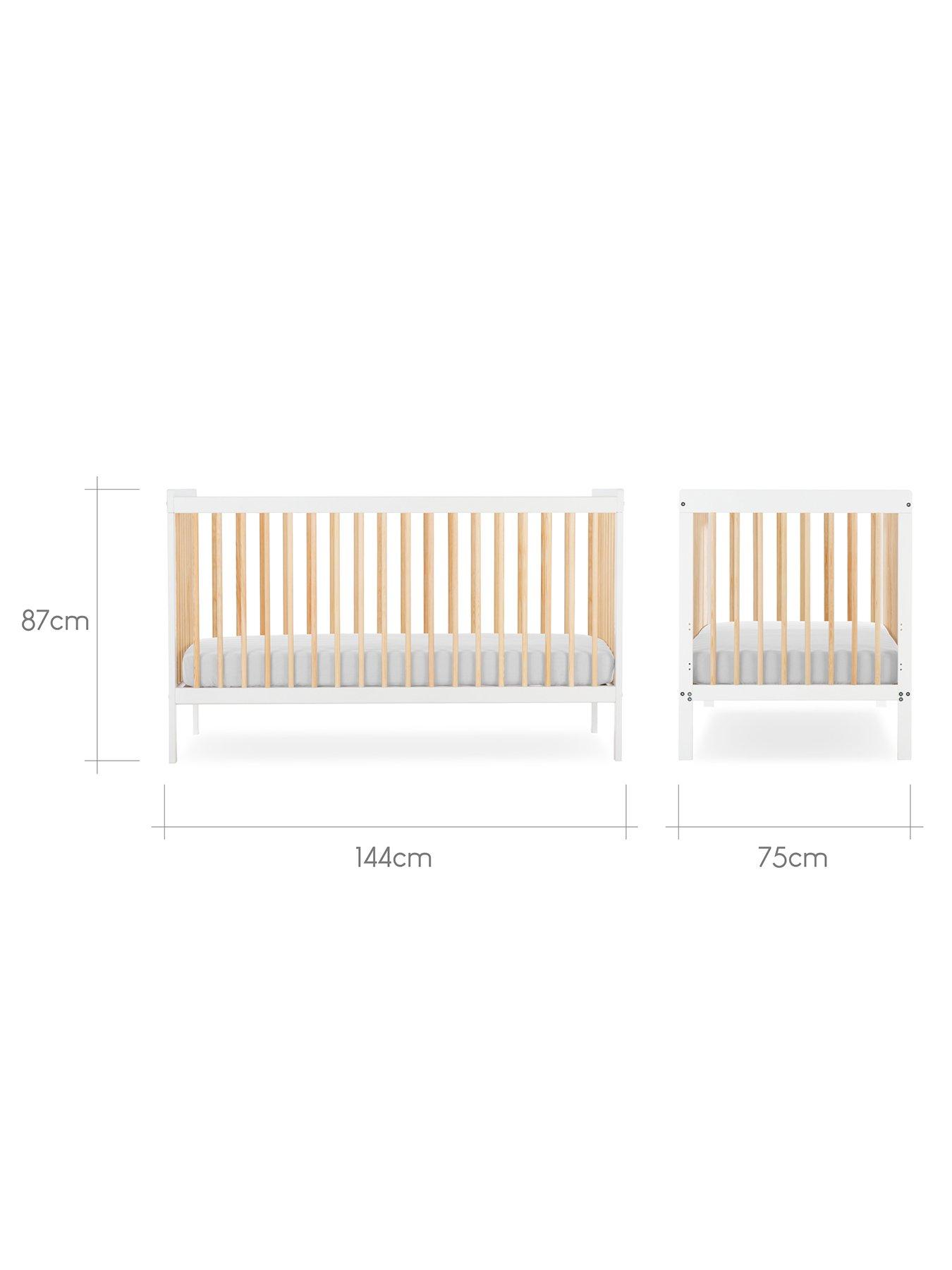 Image 6 of 7 of CuddleCo Nola Cot bed - White/ Natural