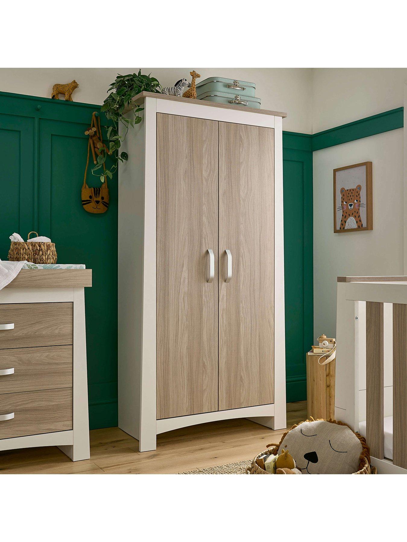 Nursery wardrobe cheap with drawers