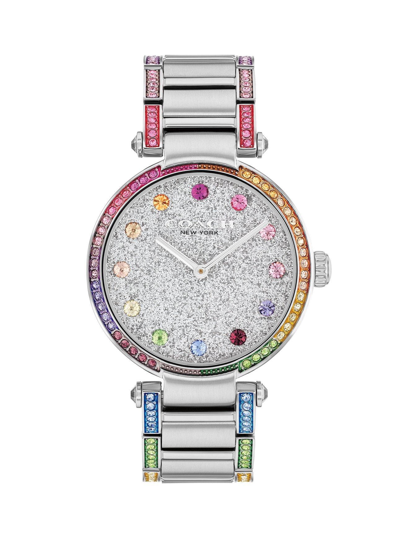 coach-coach-ladies-cary-stainless-steel-rainbow-crystal-watch