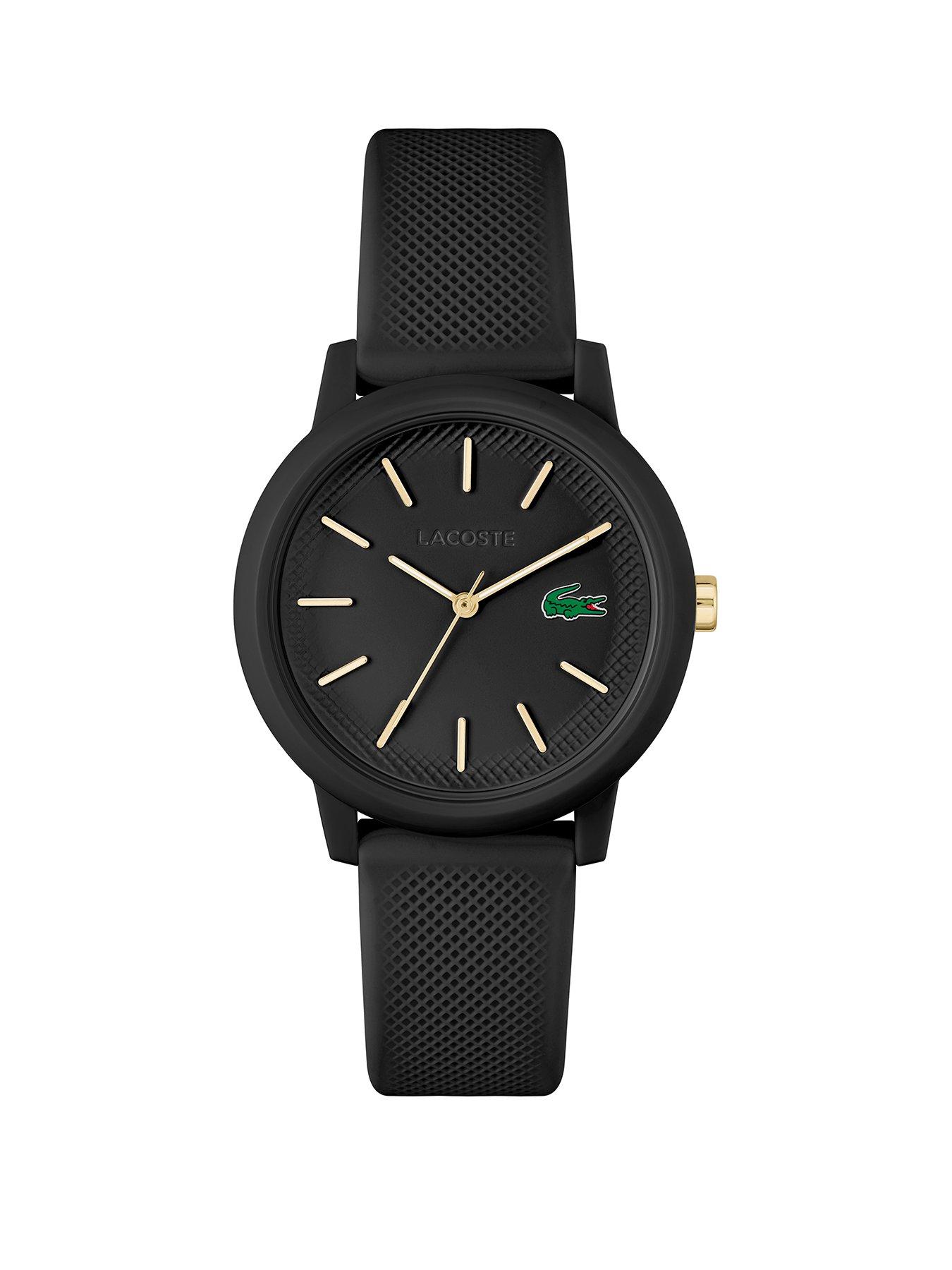 lacoste-lacoste-womens-36mm-1212-black-dial-watch-on-a-black-silicone-strap