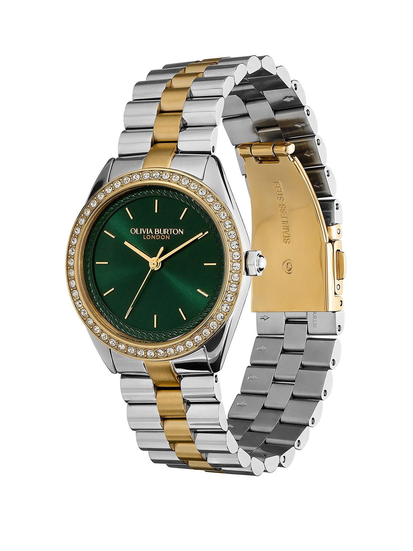 olivia-burton-olivia-burton-34mm-bejewelled-crystal-bezel-and-forest-green-dial-bracelet-watchstillFront