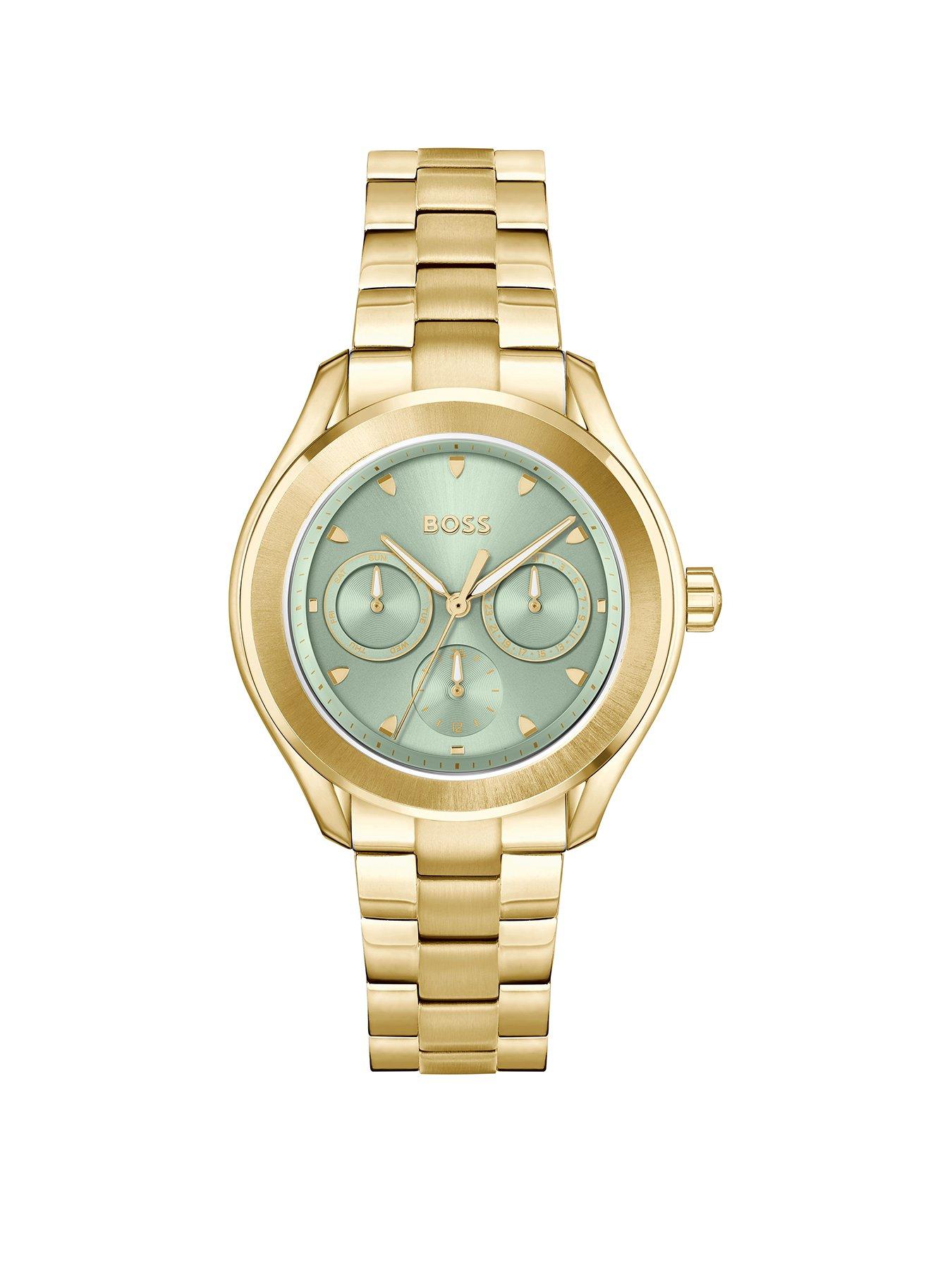 boss-ladies-lida-multifunction-light-gold-ip-bracelet-watch