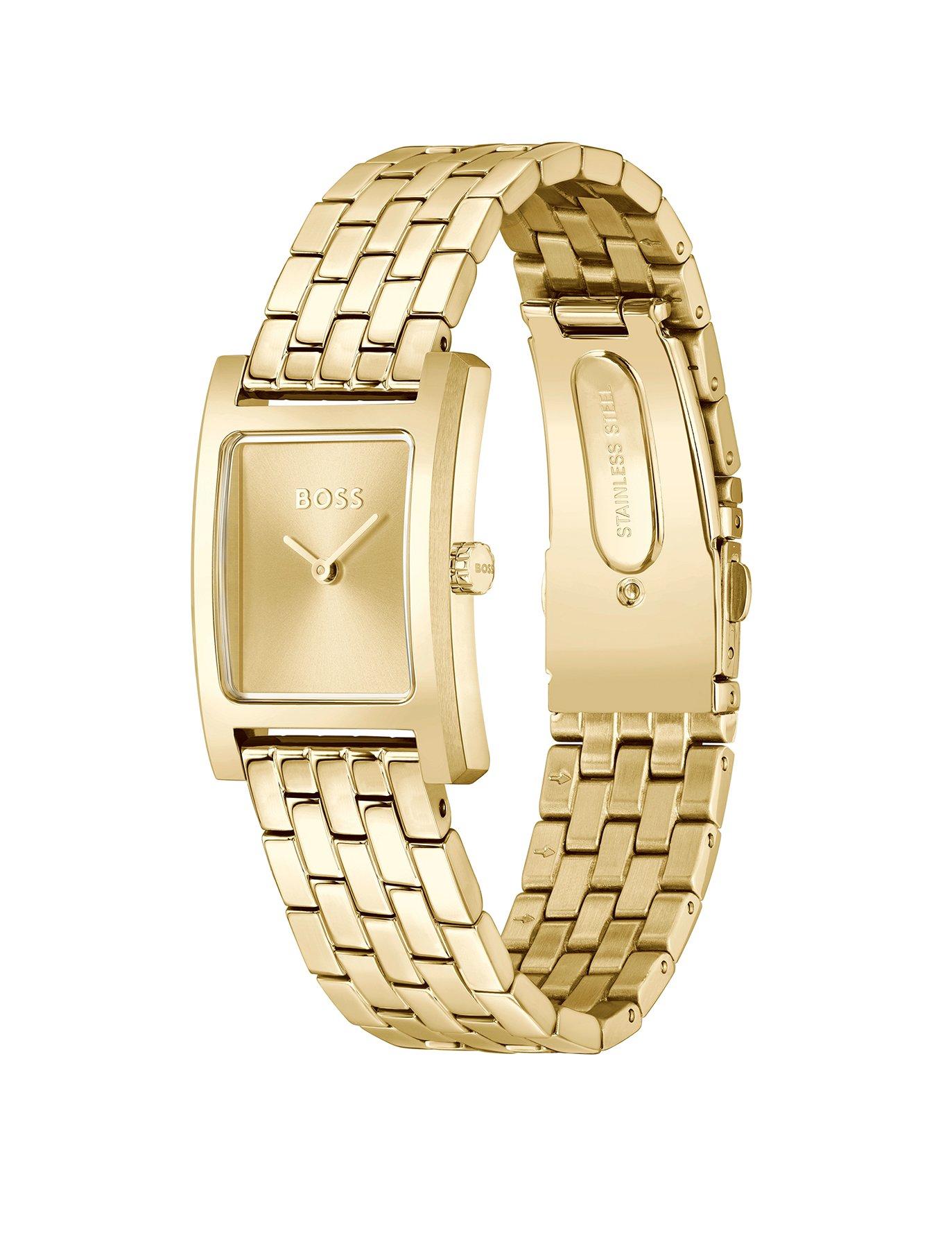 boss-ladies-lucy-light-gold-ip-tank-watchstillFront