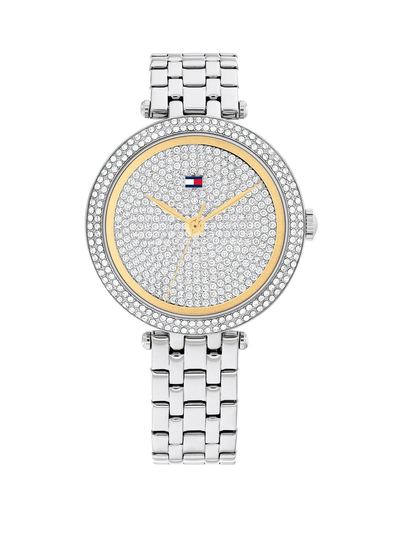 tommy-hilfiger-tommy-hilfiger-womens-stainless-steel-watch-with-crystal-bezel-and-dial