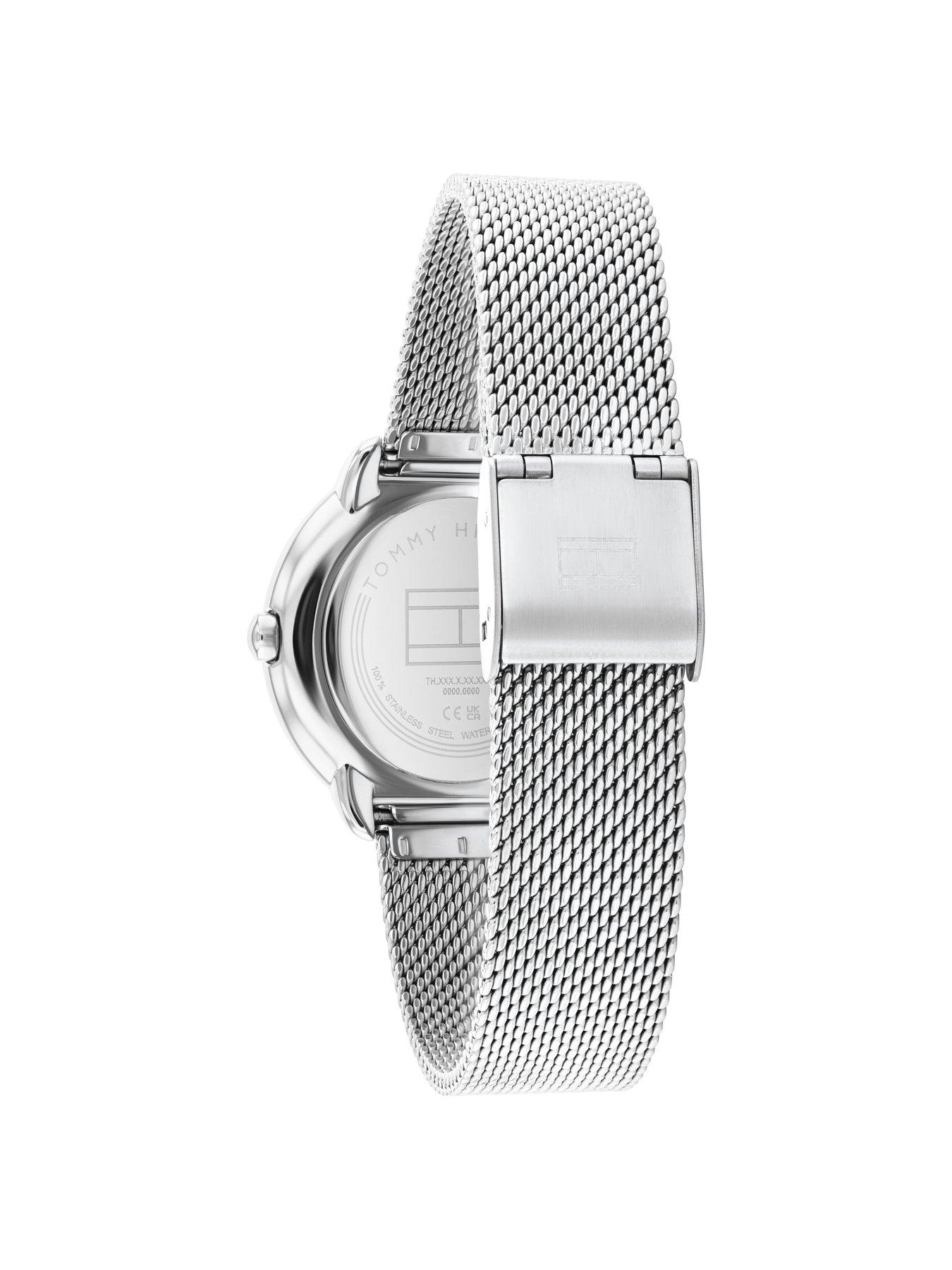 tommy-hilfiger-tommy-hilfiger-womens-stainless-steel-mesh-watch-with-a-crystal-bezelback