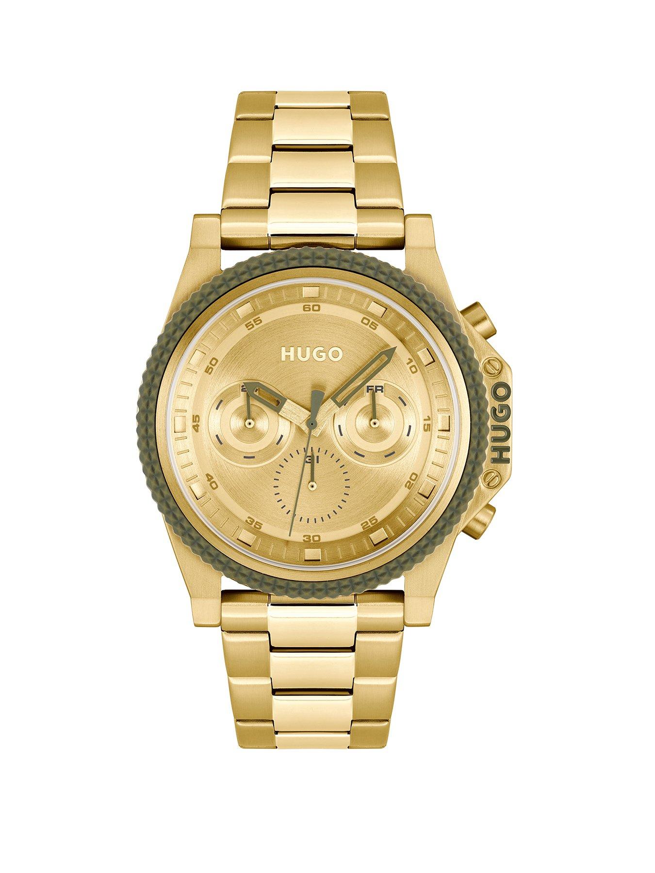 hugo-gents-brave-light-yellow-gold-ip-watch