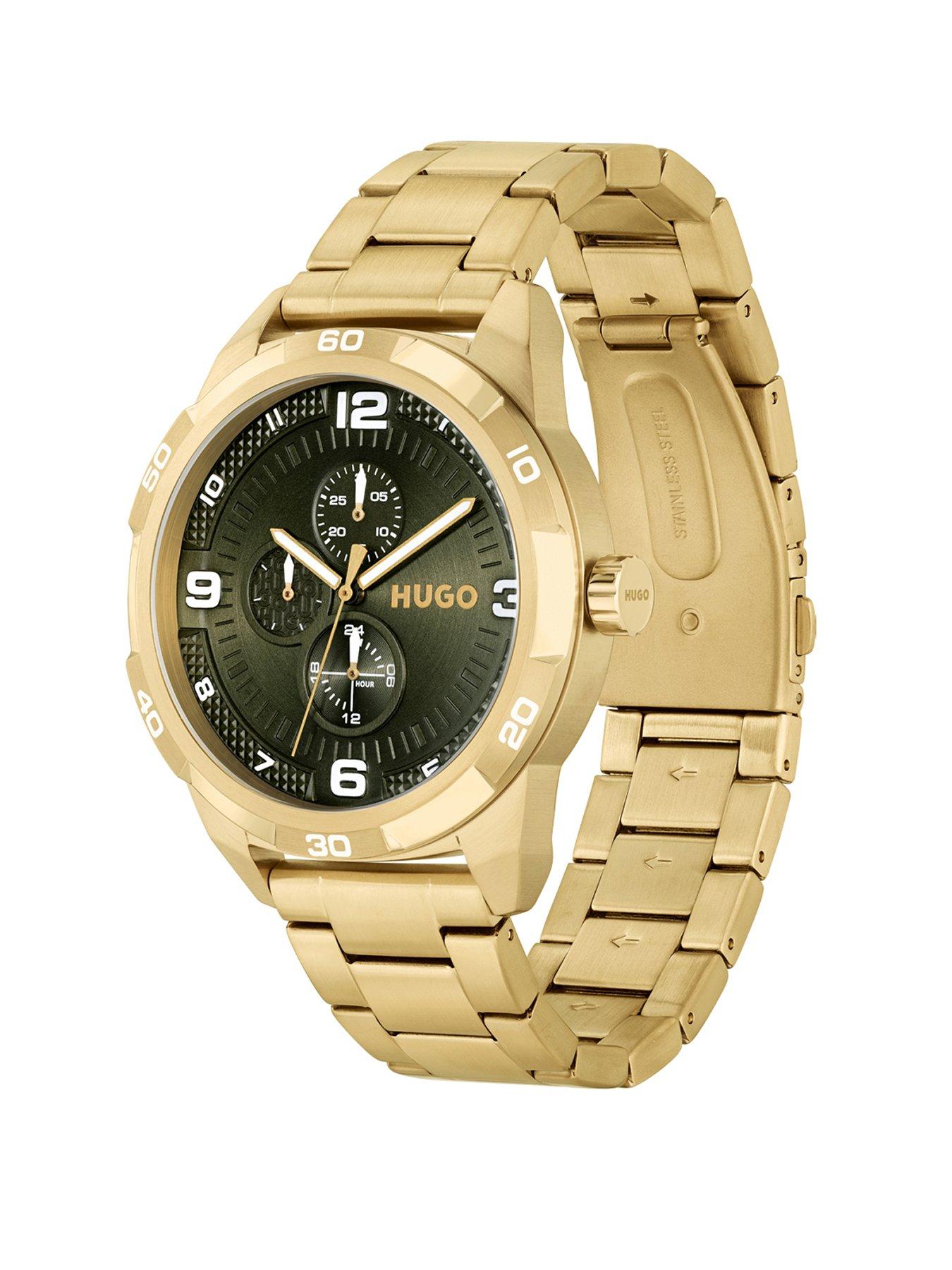 hugo-gents-grip-light-gold-ip-bracelet-watchstillFront