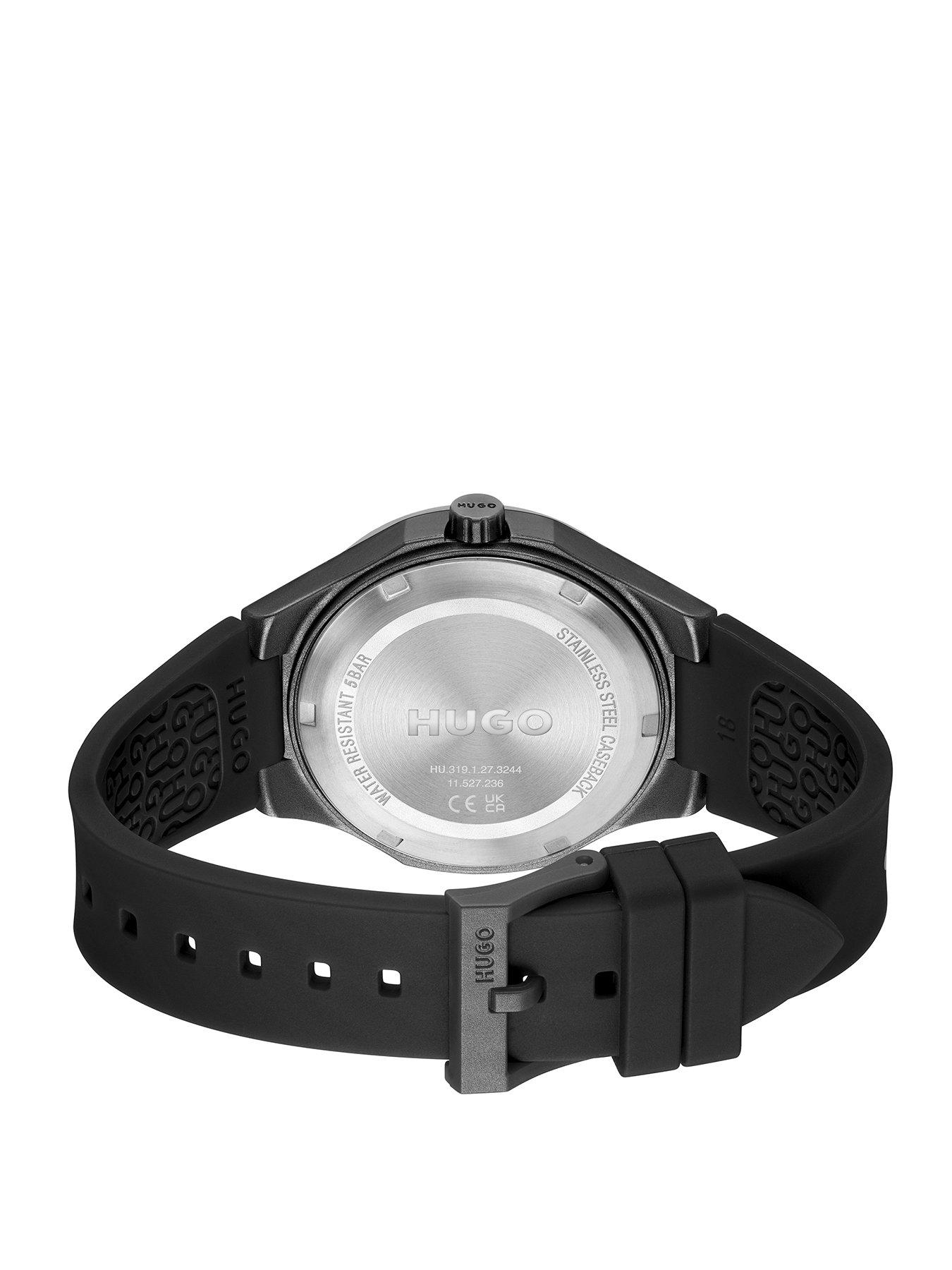 hugo-gents-hugo-litforhim-black-silicone-watchstillFront