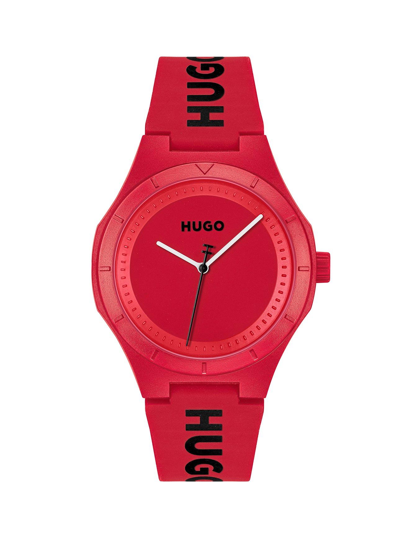 hugo-gents-hugo-litforhim-red-silicone-watch