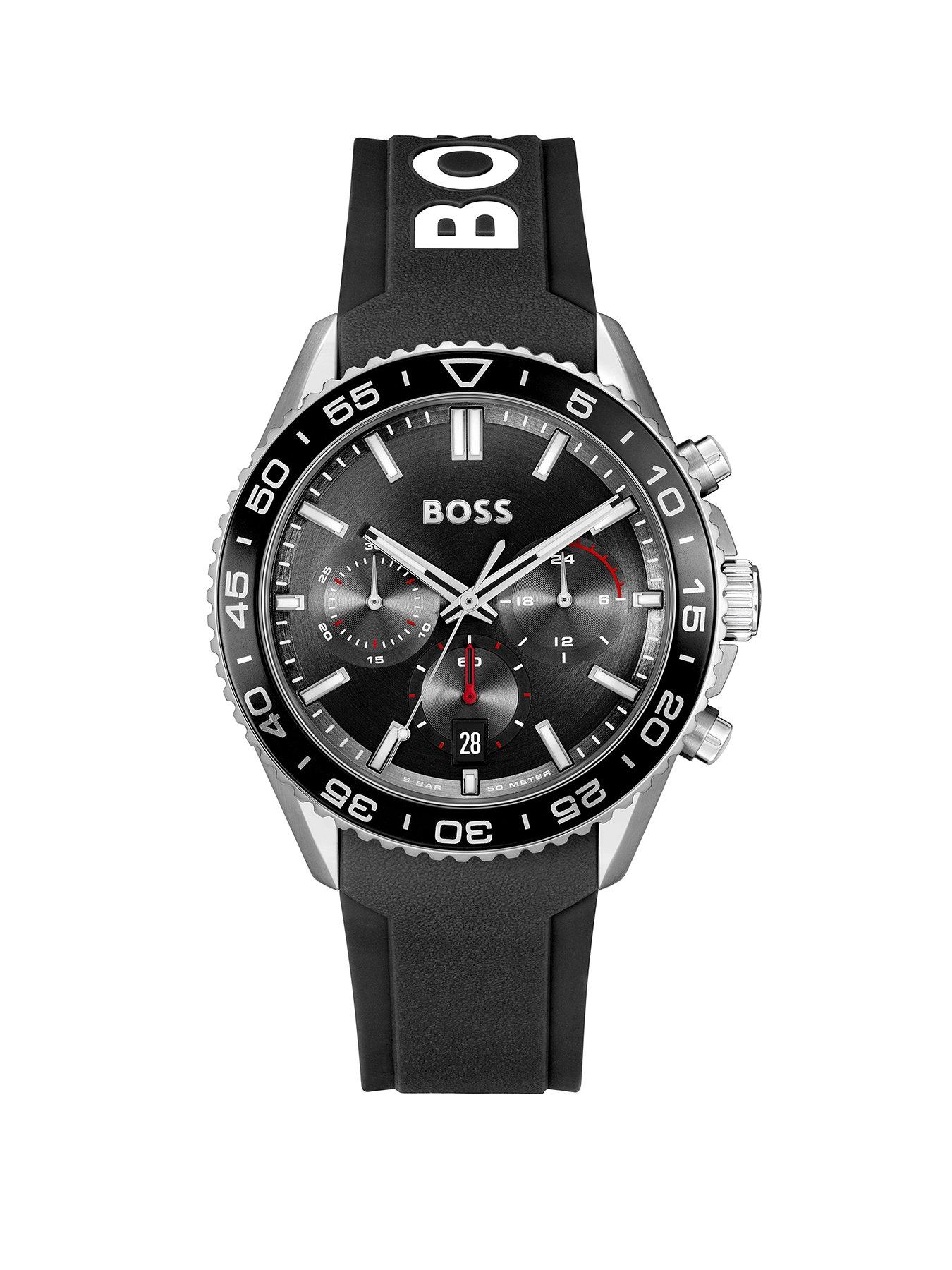 boss-gents-runner-chronograph-black-silicone-strap-watch