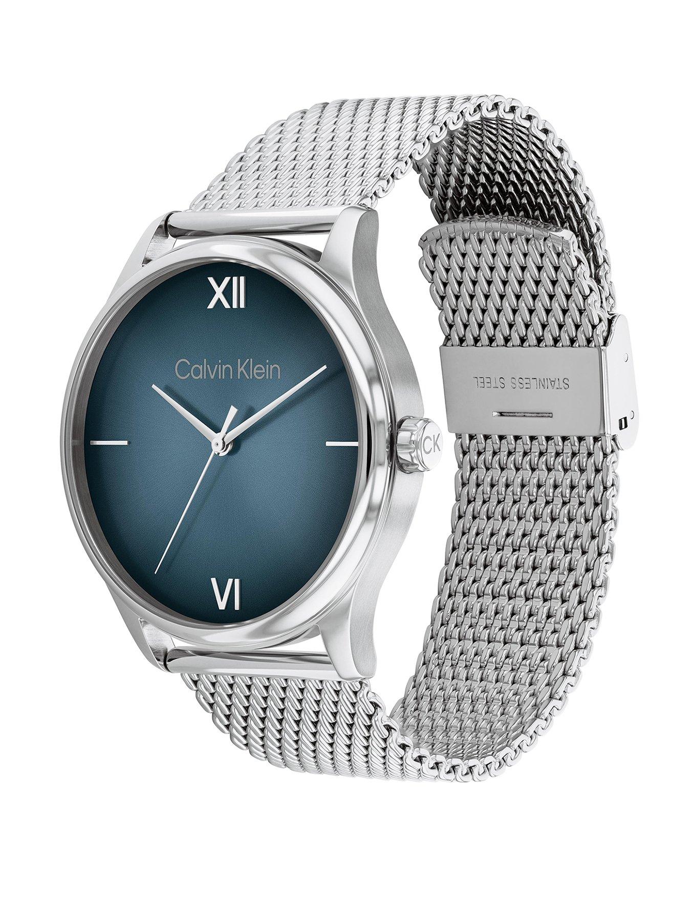 calvin-klein-mens-calvin-klein-stainless-steel-mesh-watchstillFront