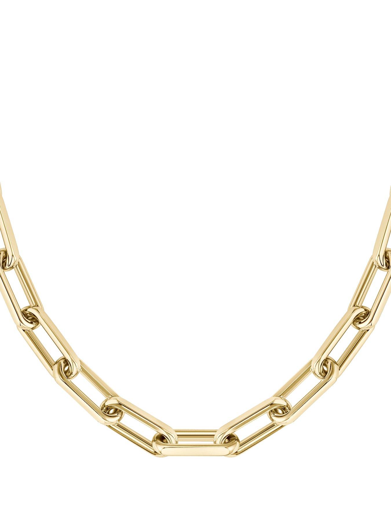 boss-ladies-halia-light-gold-linked-necklacestillFront