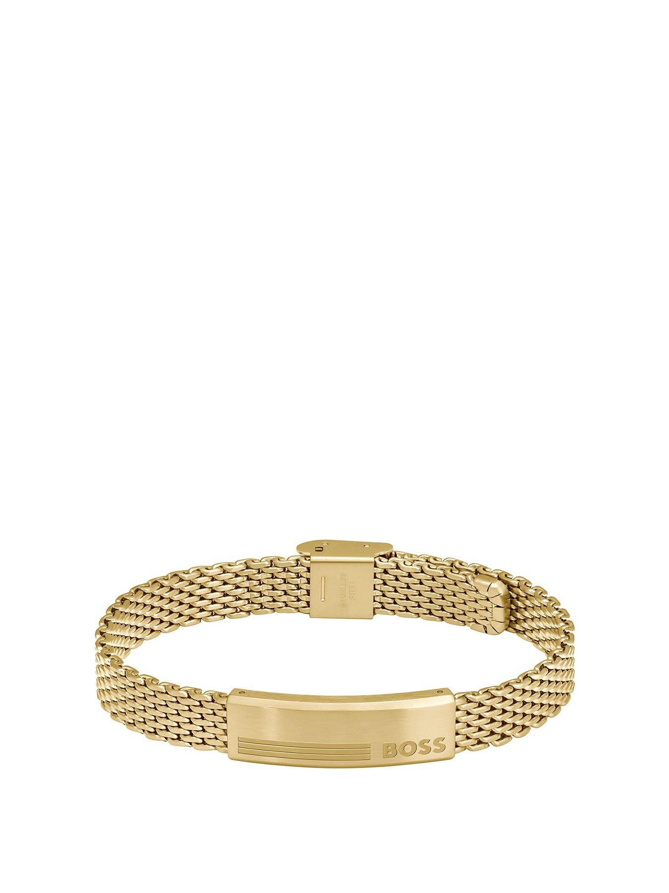 boss-gents-alen-light-yellow-gold-mesh-bracelet