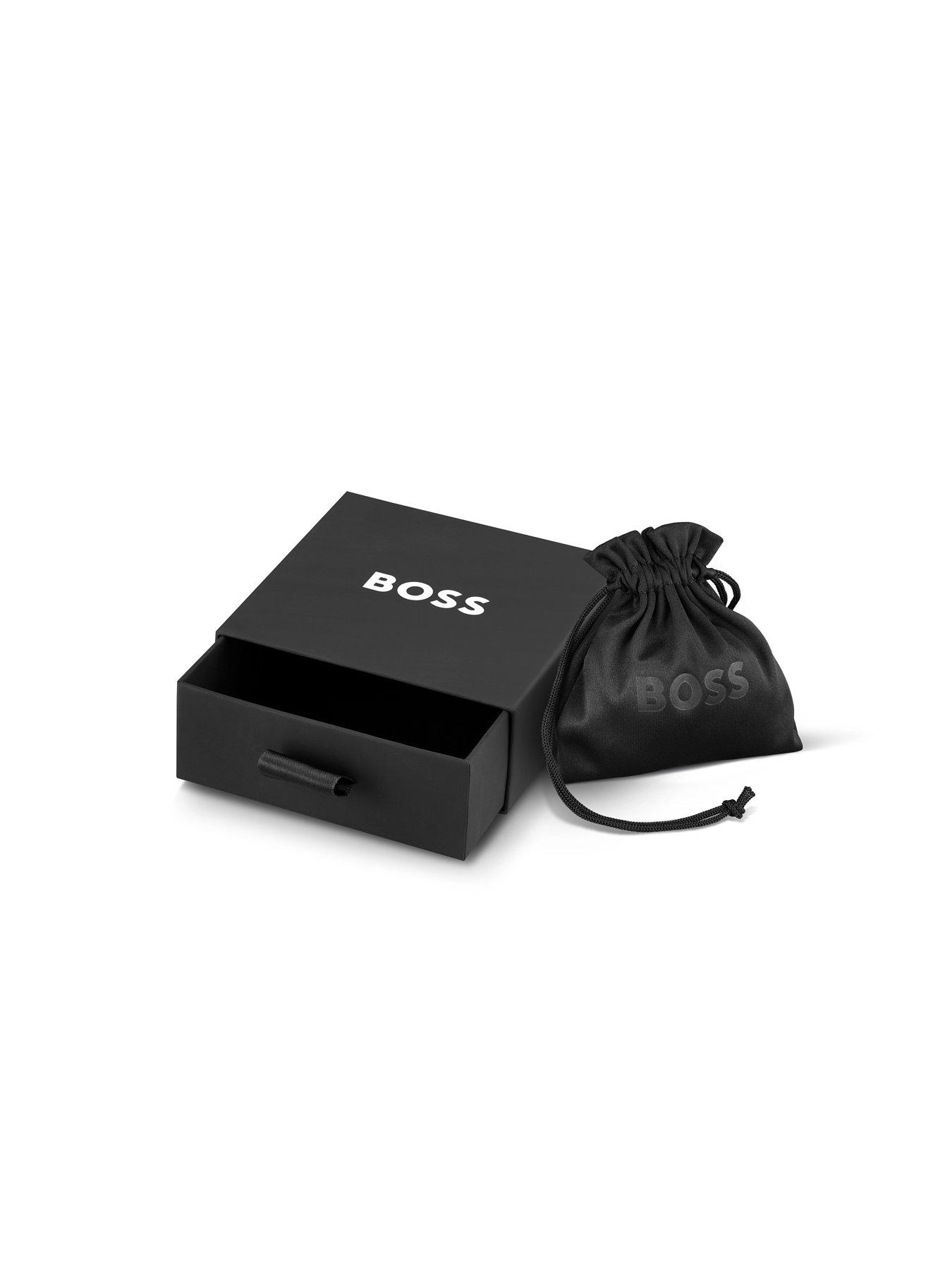 boss-gents-alen-black-ip-mesh-braceletstillFront