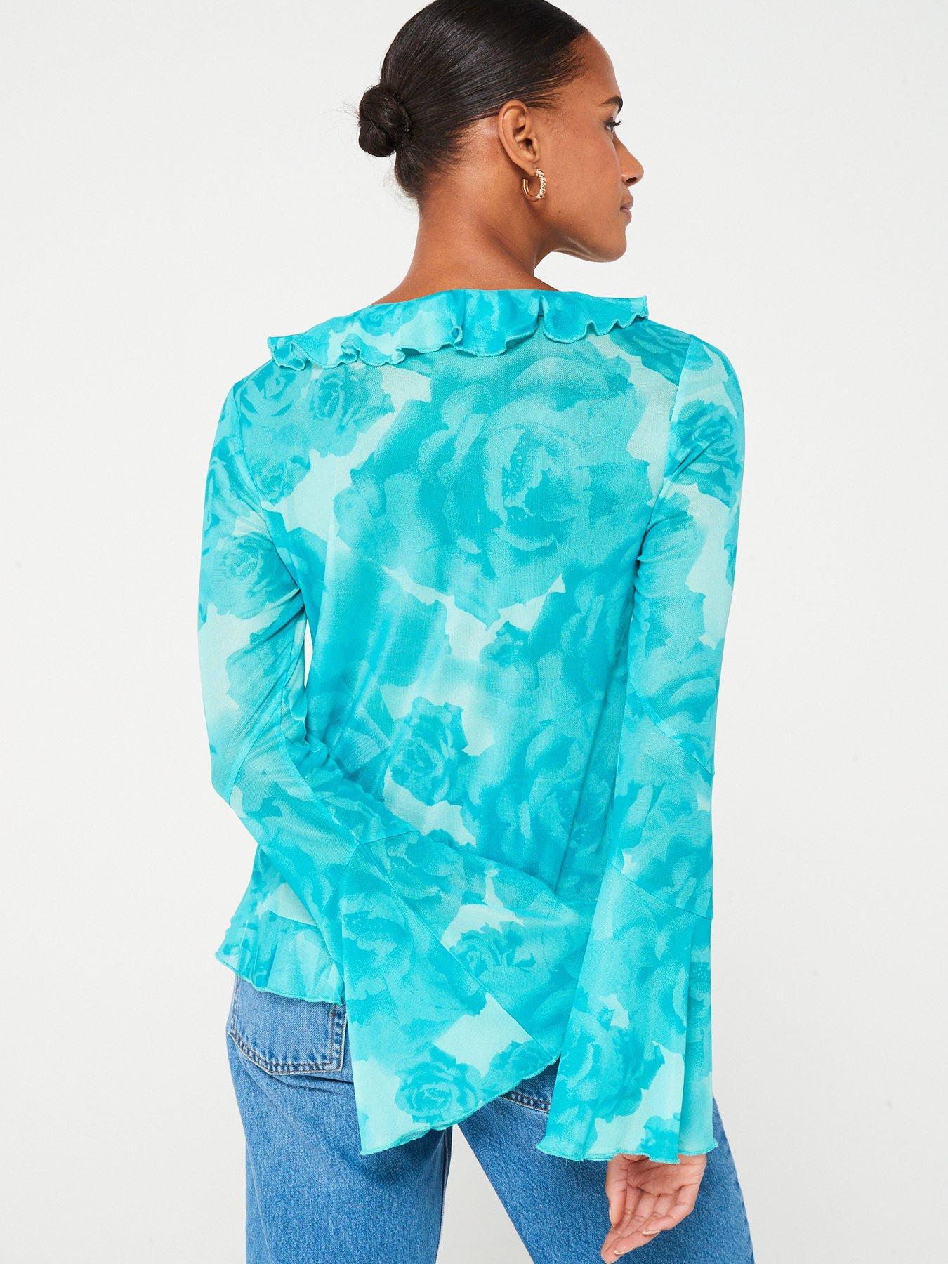 something-new-ruffle-long-sleeve-top-bluestillFront