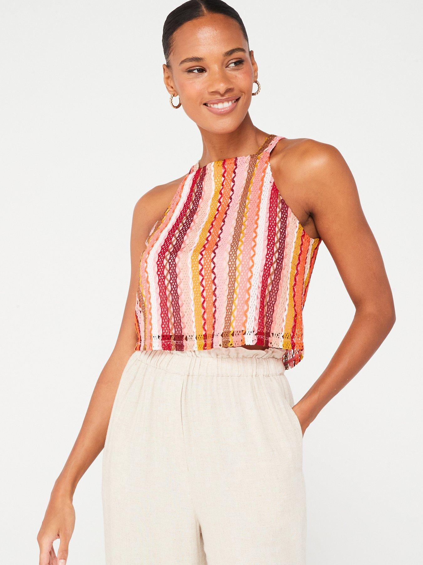 something-new-halter-stripe-top-orange