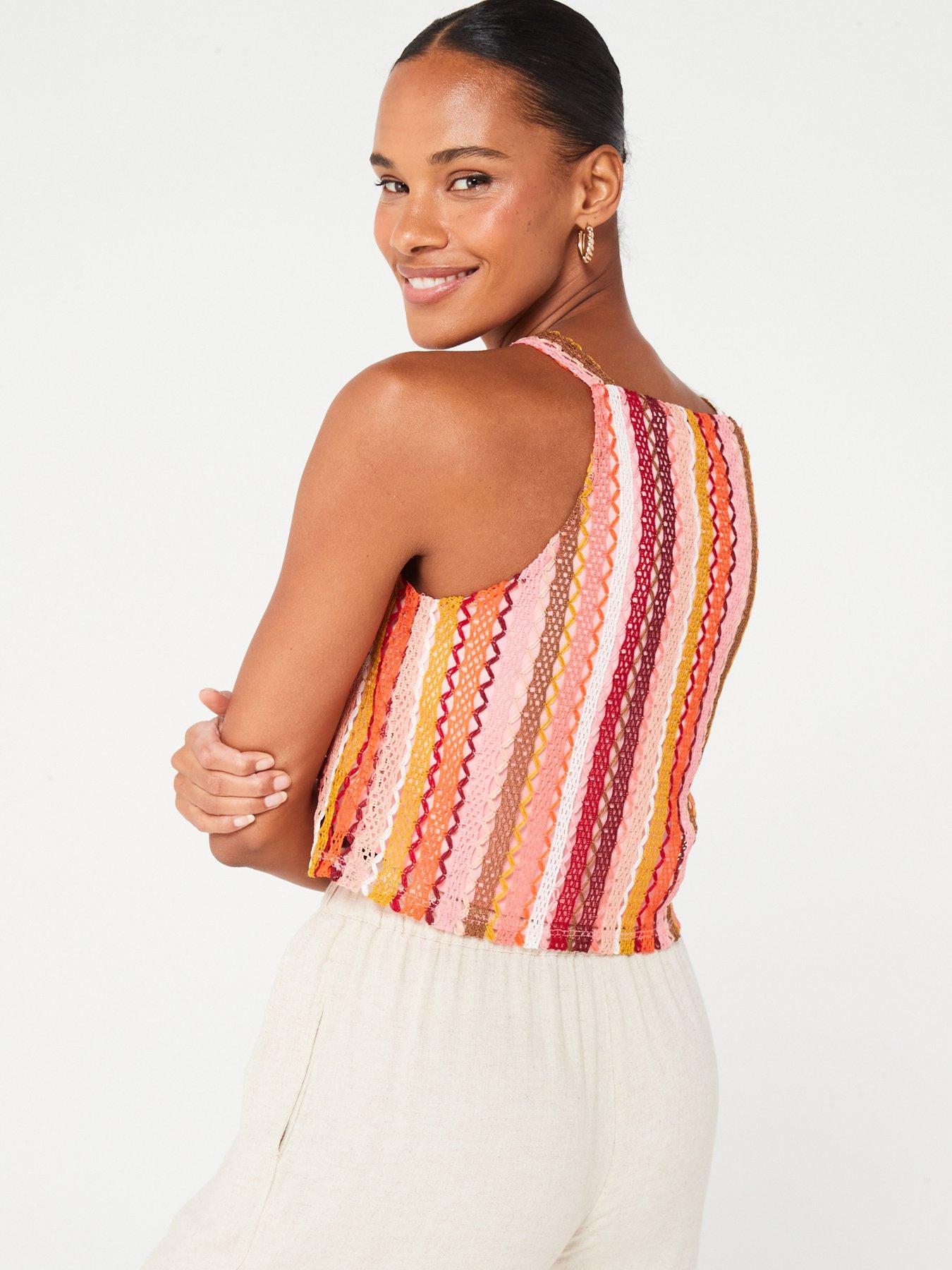 something-new-halter-stripe-top-orangestillFront