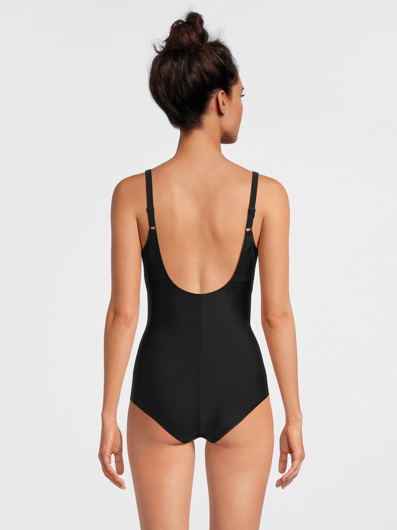 arena-womens-maternity-swimsuit-blackstillFront