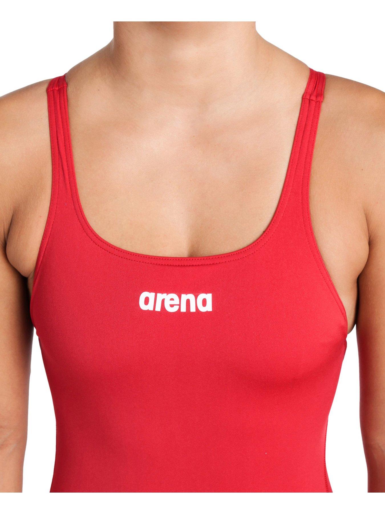 Image 3 of 4 of Arena Womens Team Pro Solid Swimsuit-red/white
