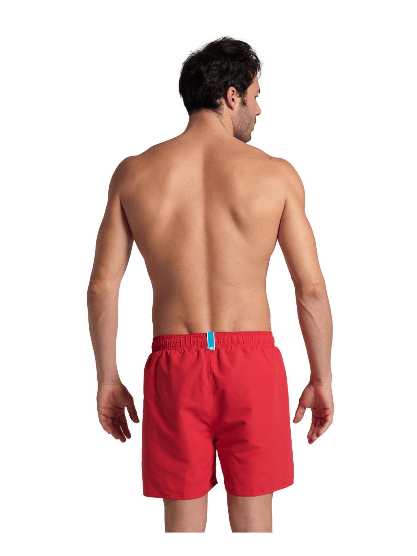 arena-mens-fundamentals-logo-swimshort-redwhitestillFront