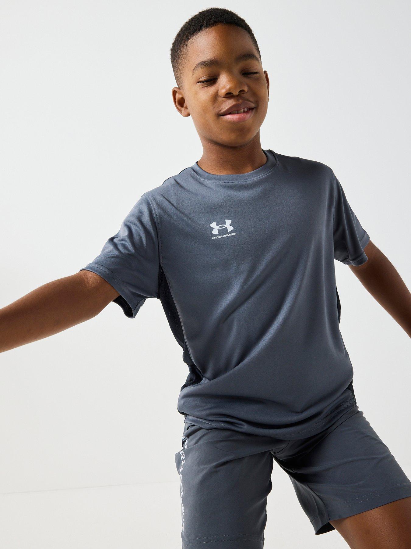 Image 1 of 6 of UNDER ARMOUR Boys Challenger Train T-shirt -grey