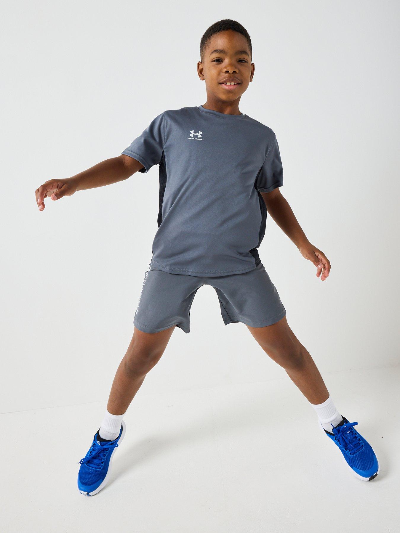 Image 3 of 6 of UNDER ARMOUR Boys Challenger Train T-shirt -grey