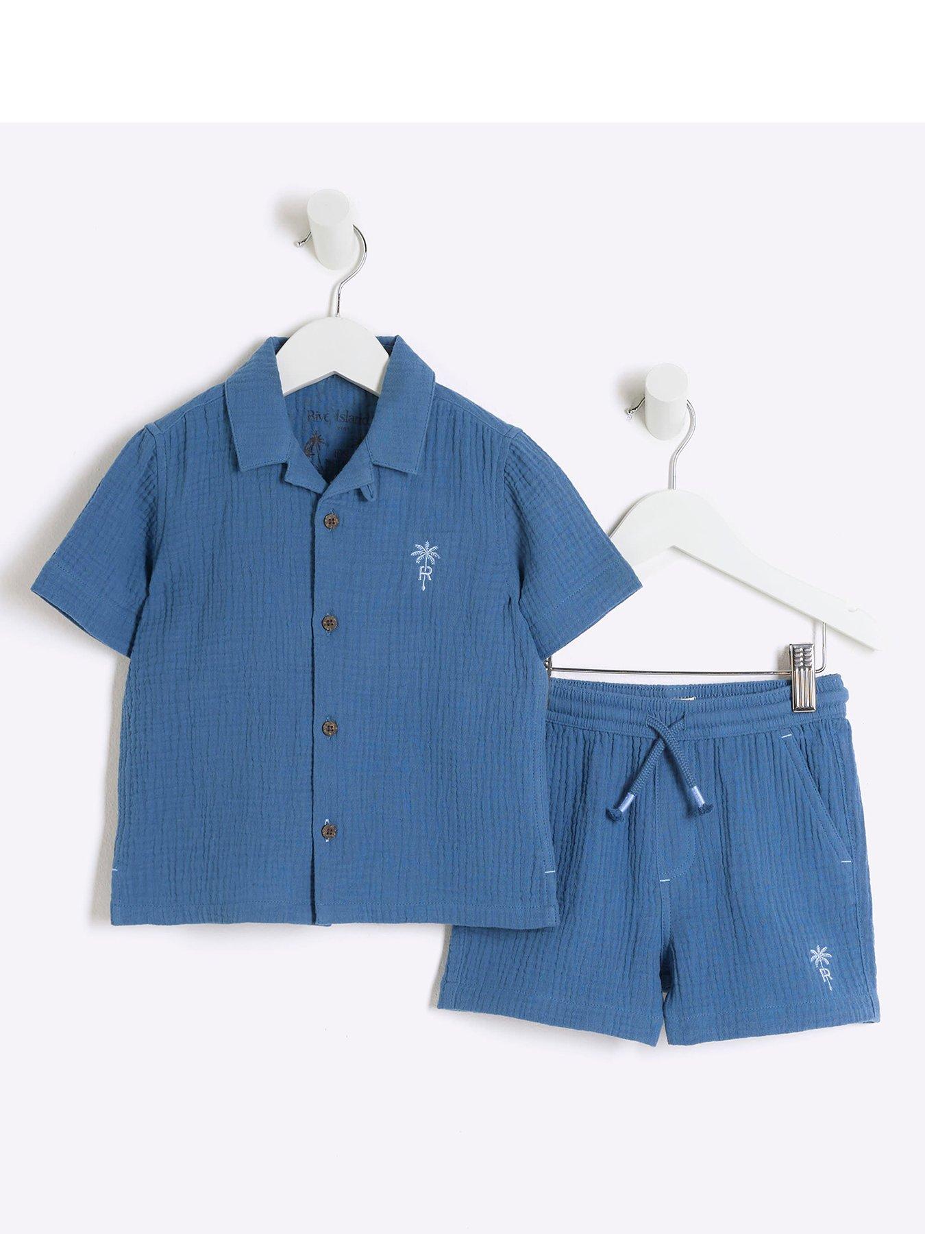 river-island-mini-mini-boys-cheesecloth-shirt-set-blue