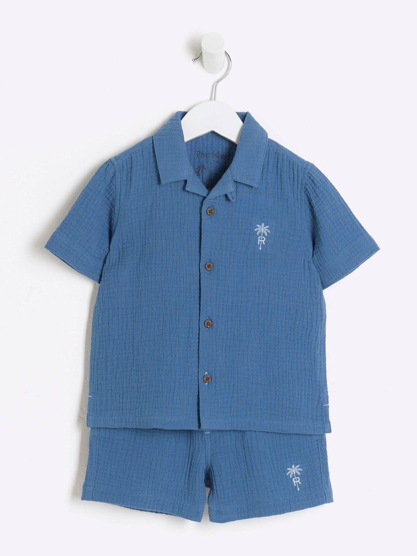 river-island-mini-mini-boys-cheesecloth-shirt-set-bluestillFront