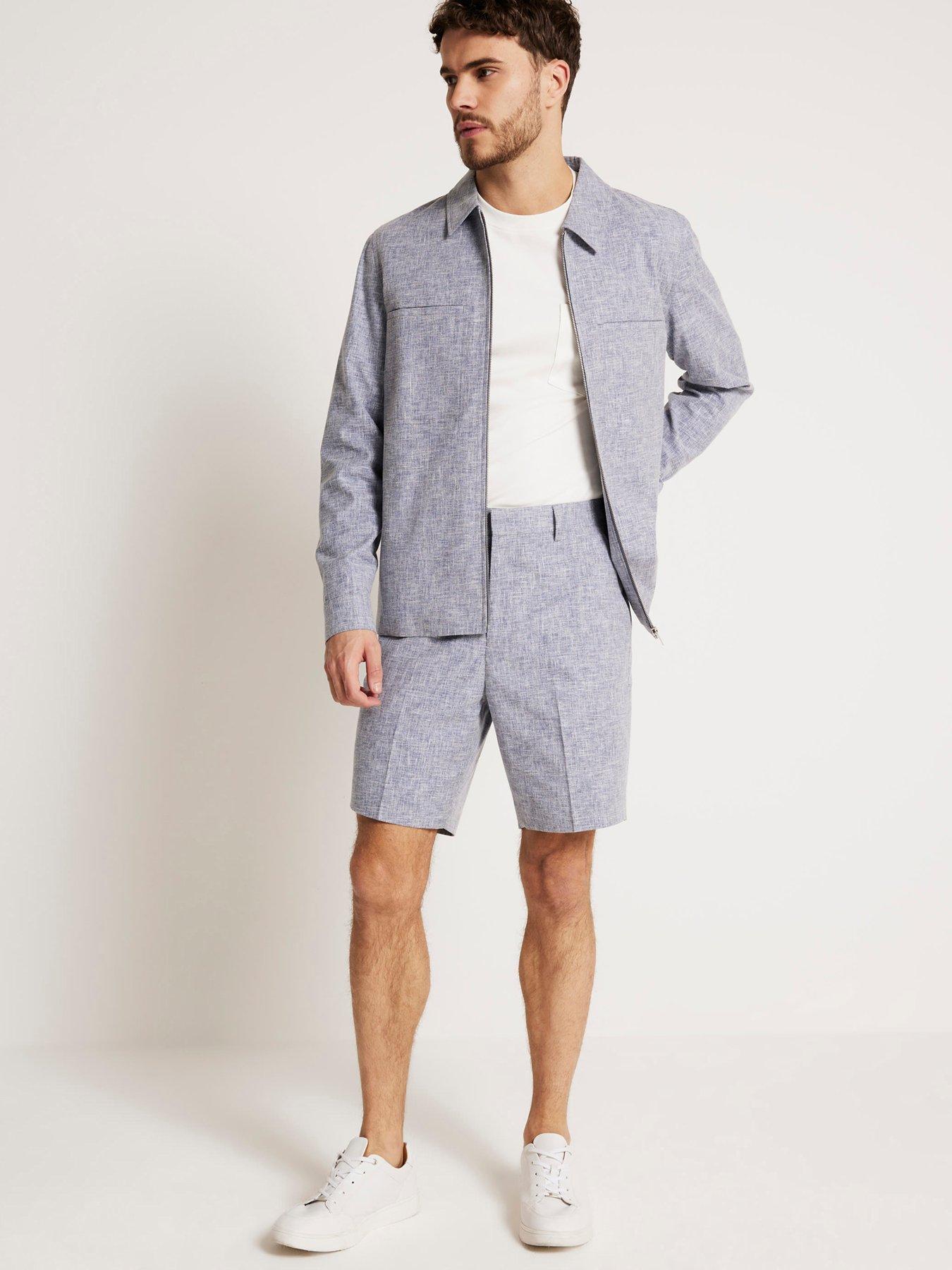 river-island-texture-shorts-bluefront