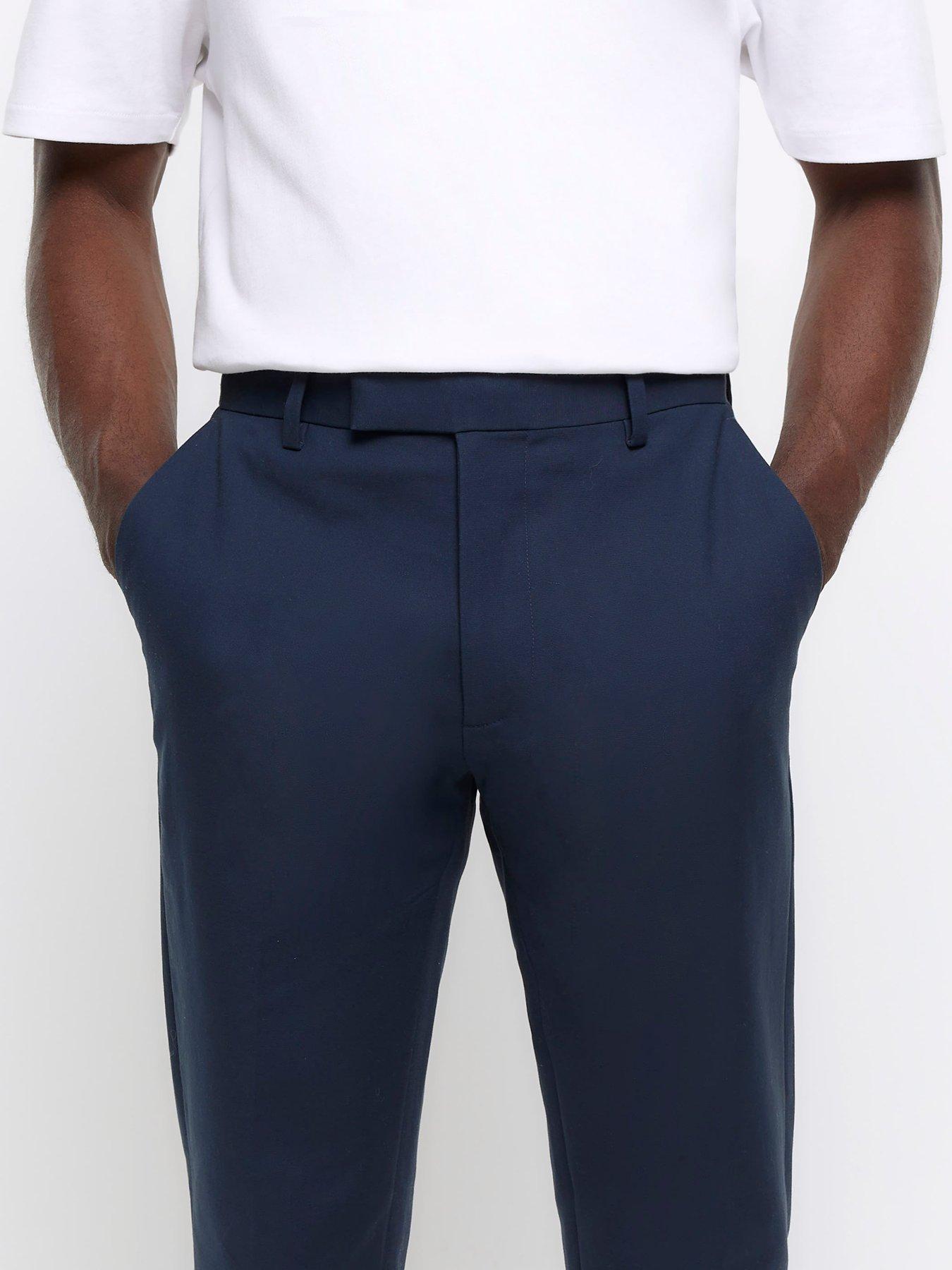 river-island-core-slim-chinos-extended-waistband-navyoutfit