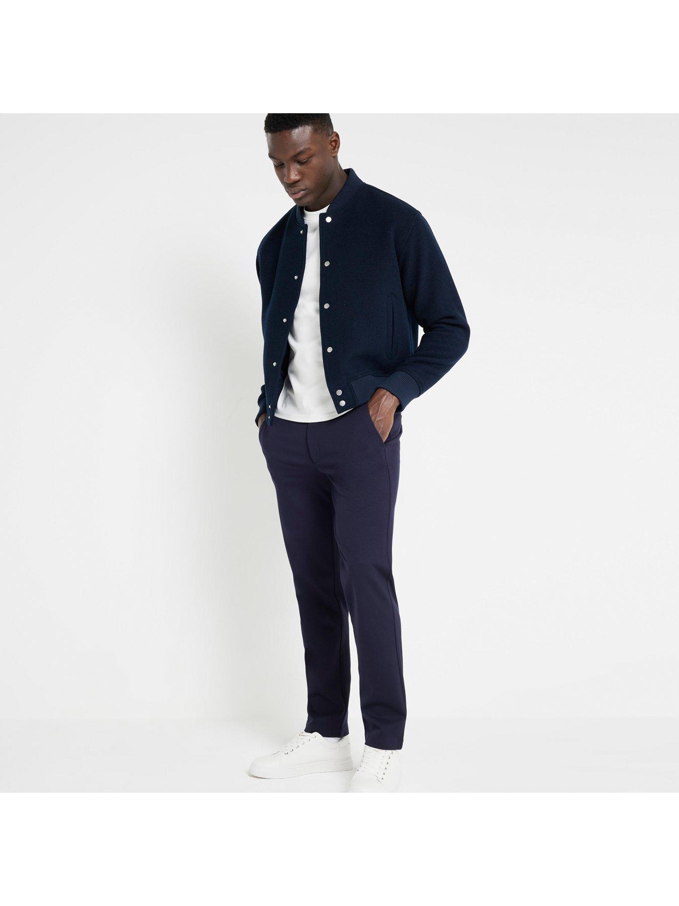 river-island-pull-on-twill-joggers-navyback