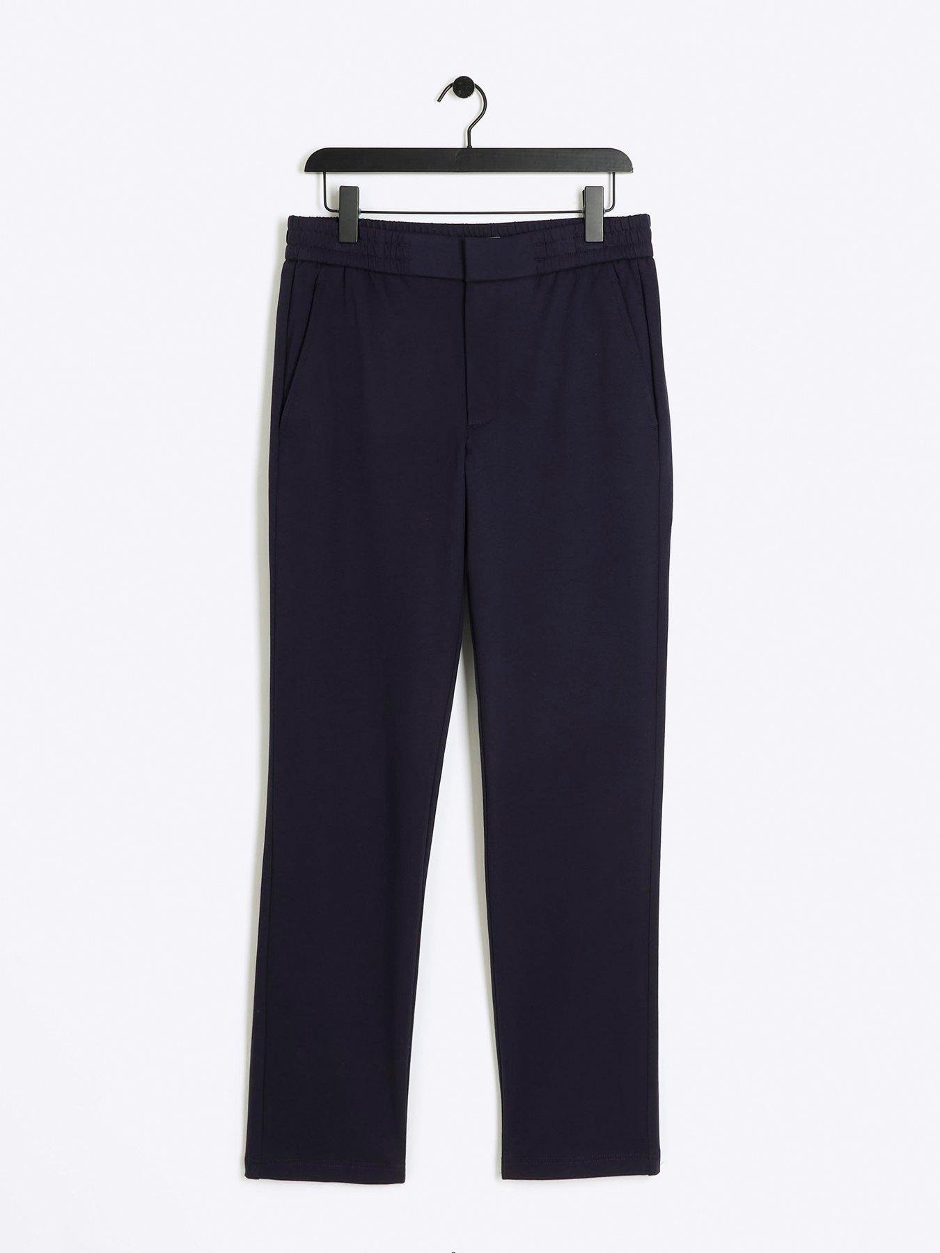 river-island-pull-on-twill-joggers-navydetail