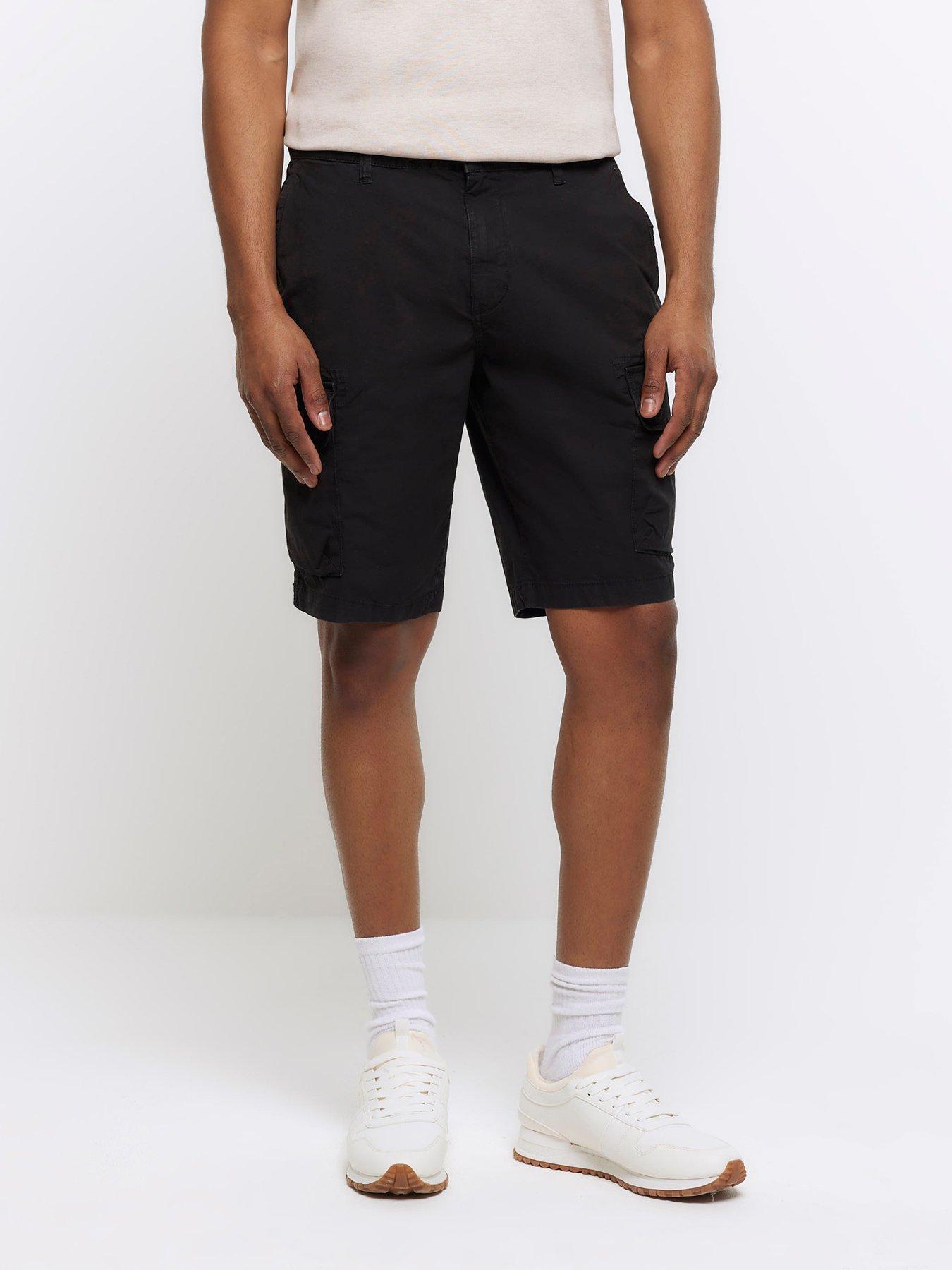 river-island-piero-cargo-shorts-black