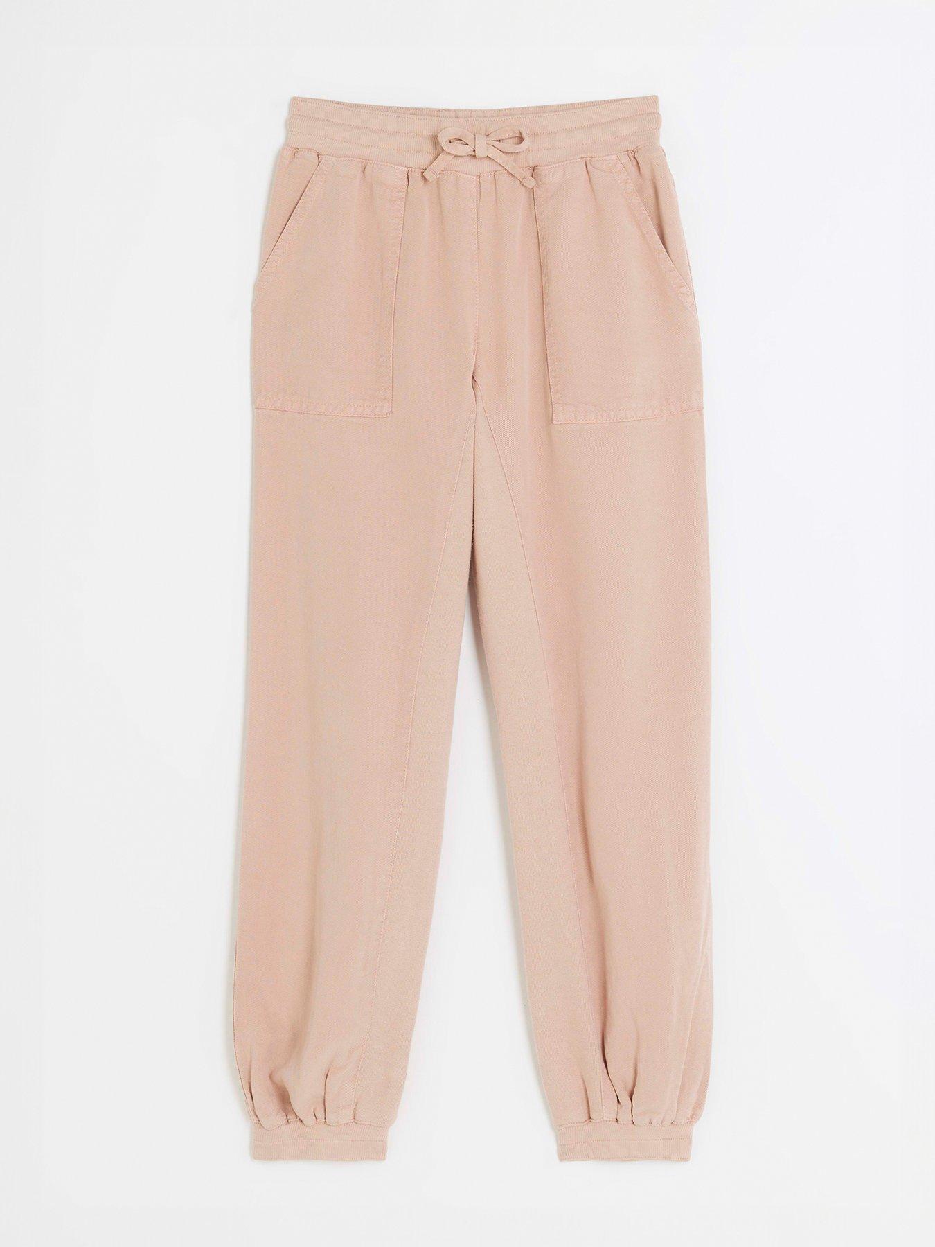Image 1 of 4 of River Island Girls Lyocell Cuffed Joggers - Pink