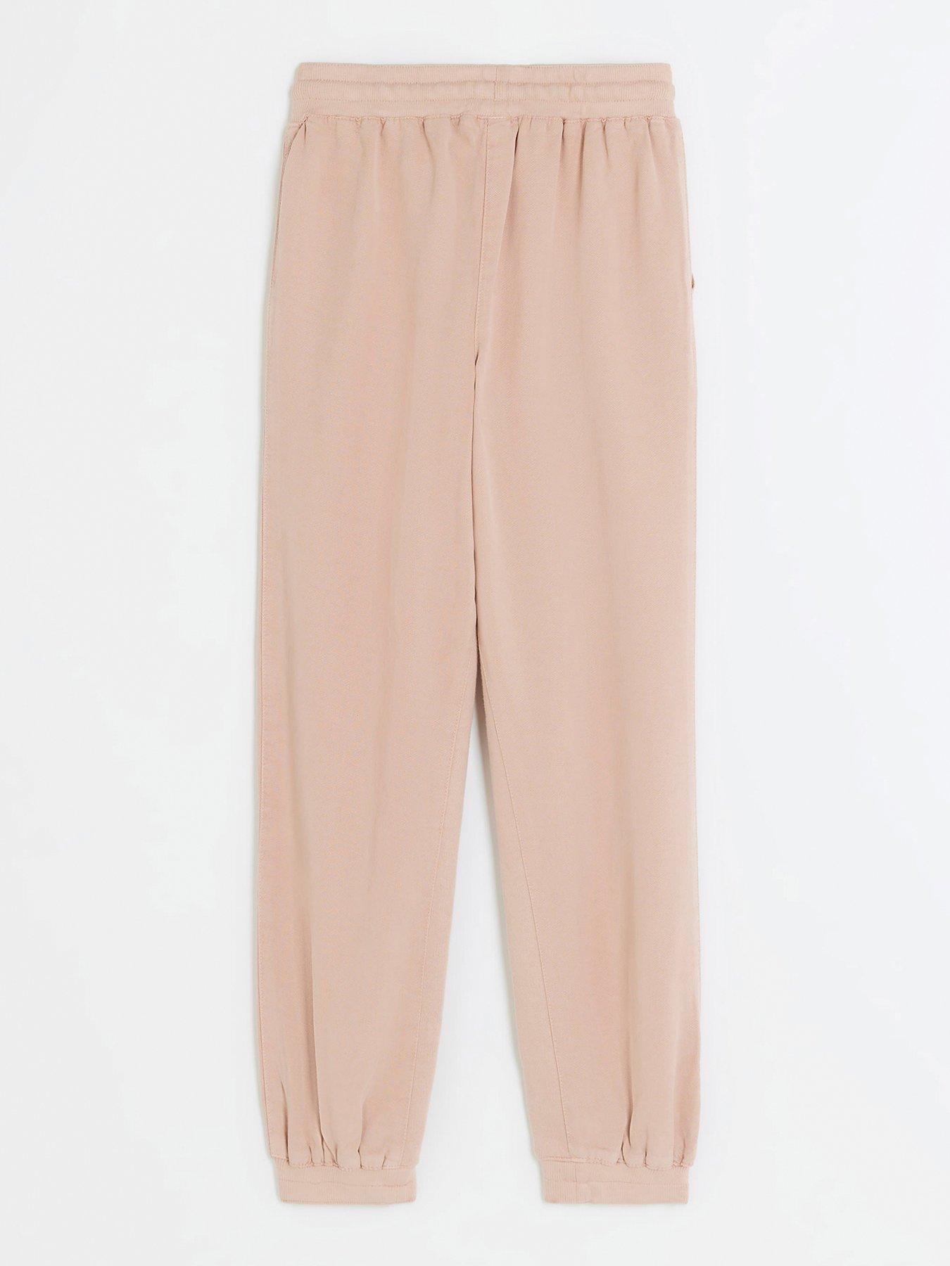 Image 2 of 4 of River Island Girls Lyocell Cuffed Joggers - Pink