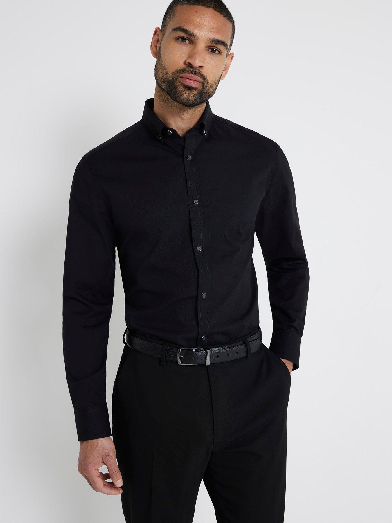 river-island-long-sleeve-textured-muscle-shirt-blackfront