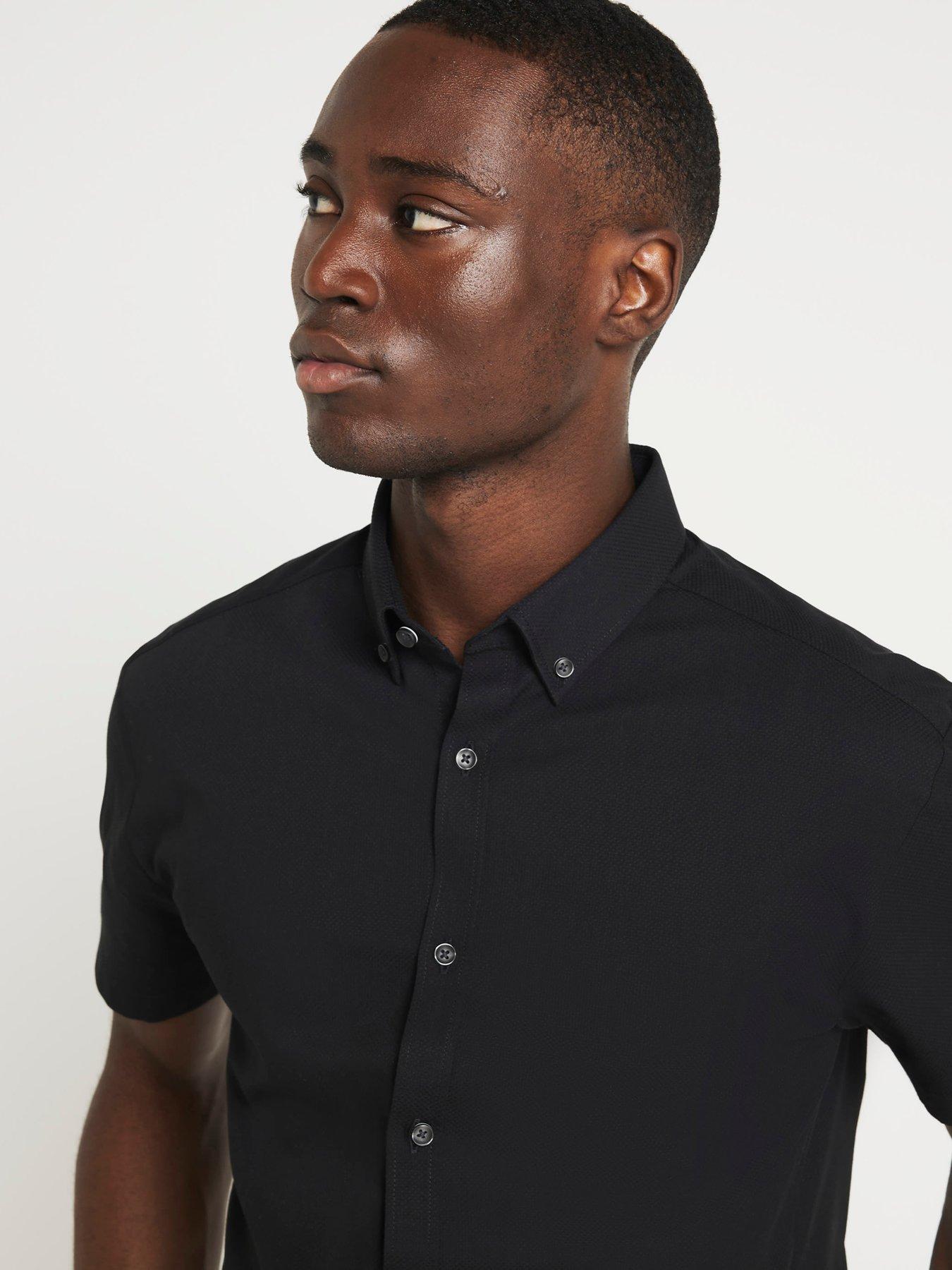 river-island-short-sleeve-textured-muscle-shirt-blackoutfit