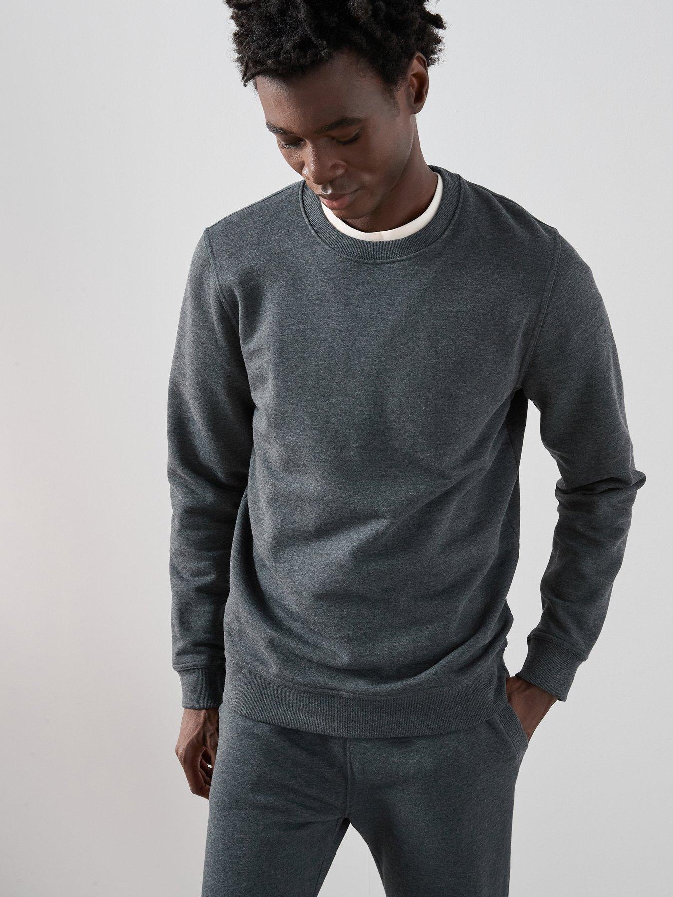 Image 1 of 7 of The Very Collection Crew Neck Sweatshirt - Charcoal