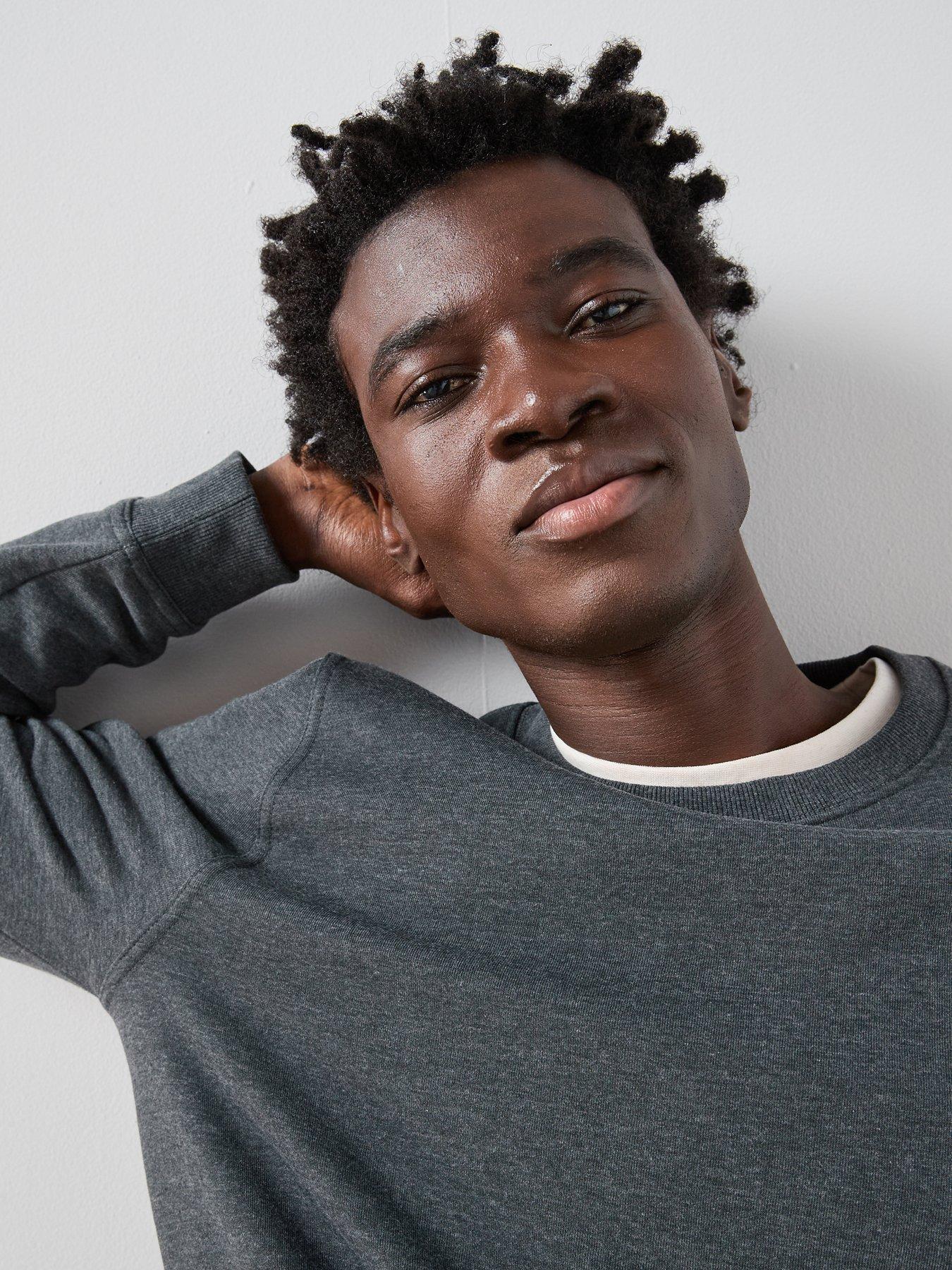 Image 4 of 7 of The Very Collection Crew Neck Sweatshirt - Charcoal