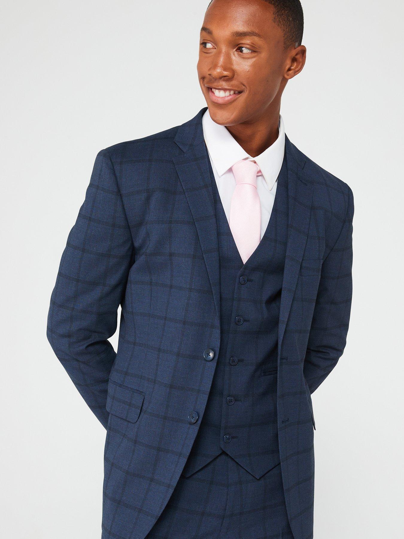 very-man-slim-fit-check-suit-jacket-navyoutfit