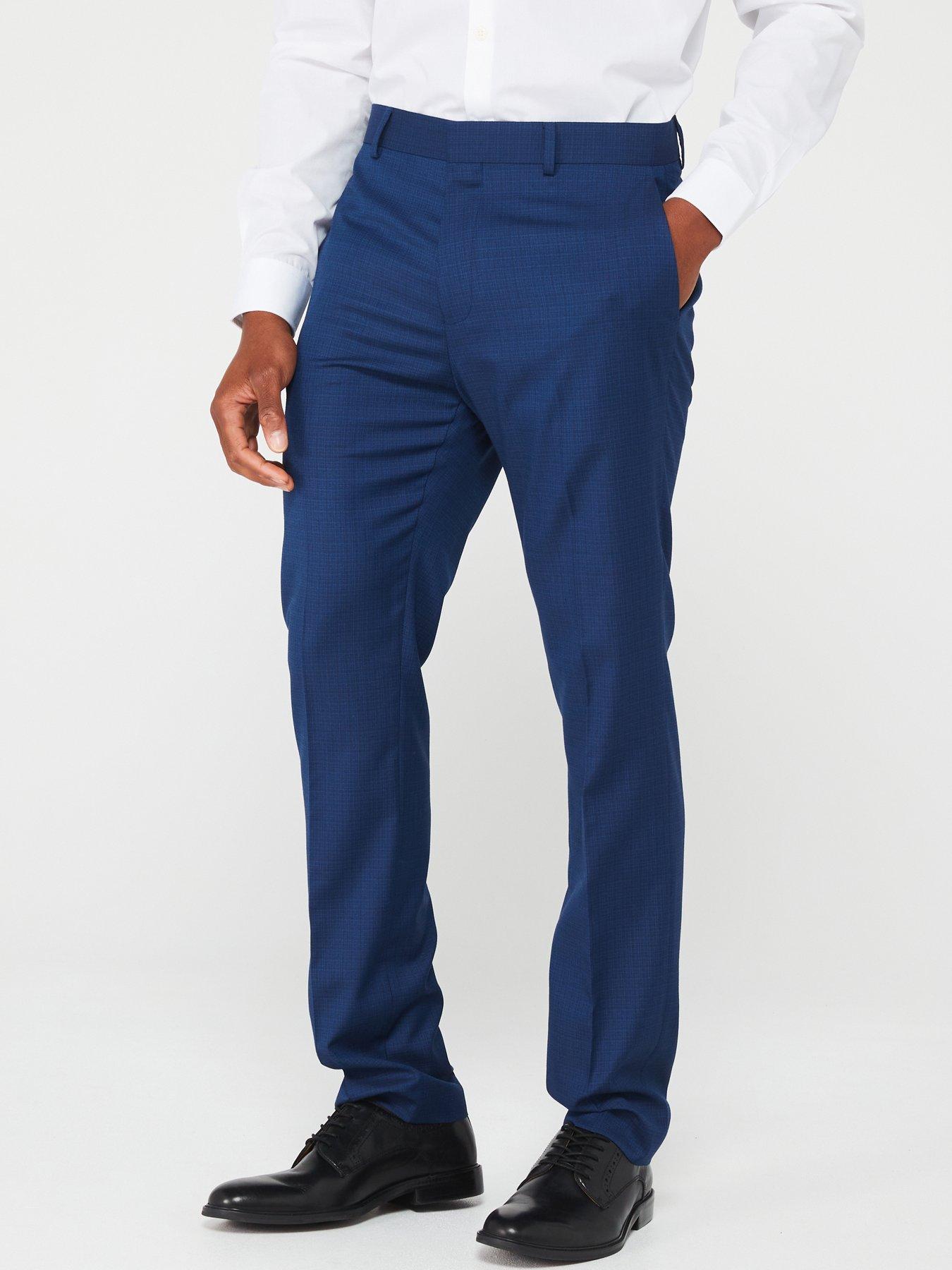 very-man-slim-fit-grid-check-suit-trouser-navy