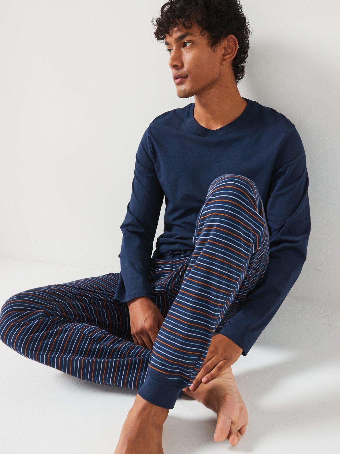 everyday-stripe-jogger-lounge-set-navyoutfit