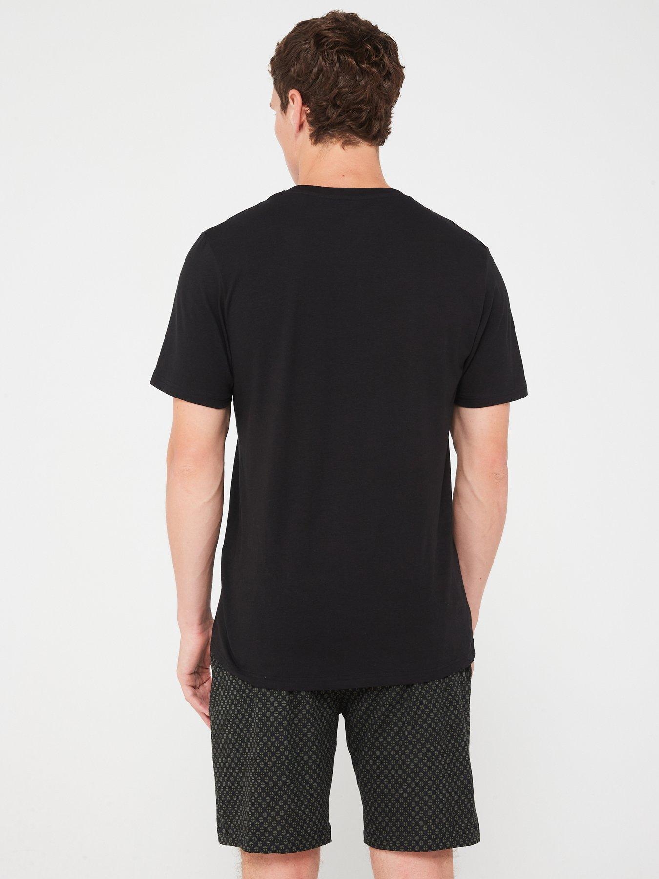 everyday-short-sleeve-lounge-set-blackkhakistillFront